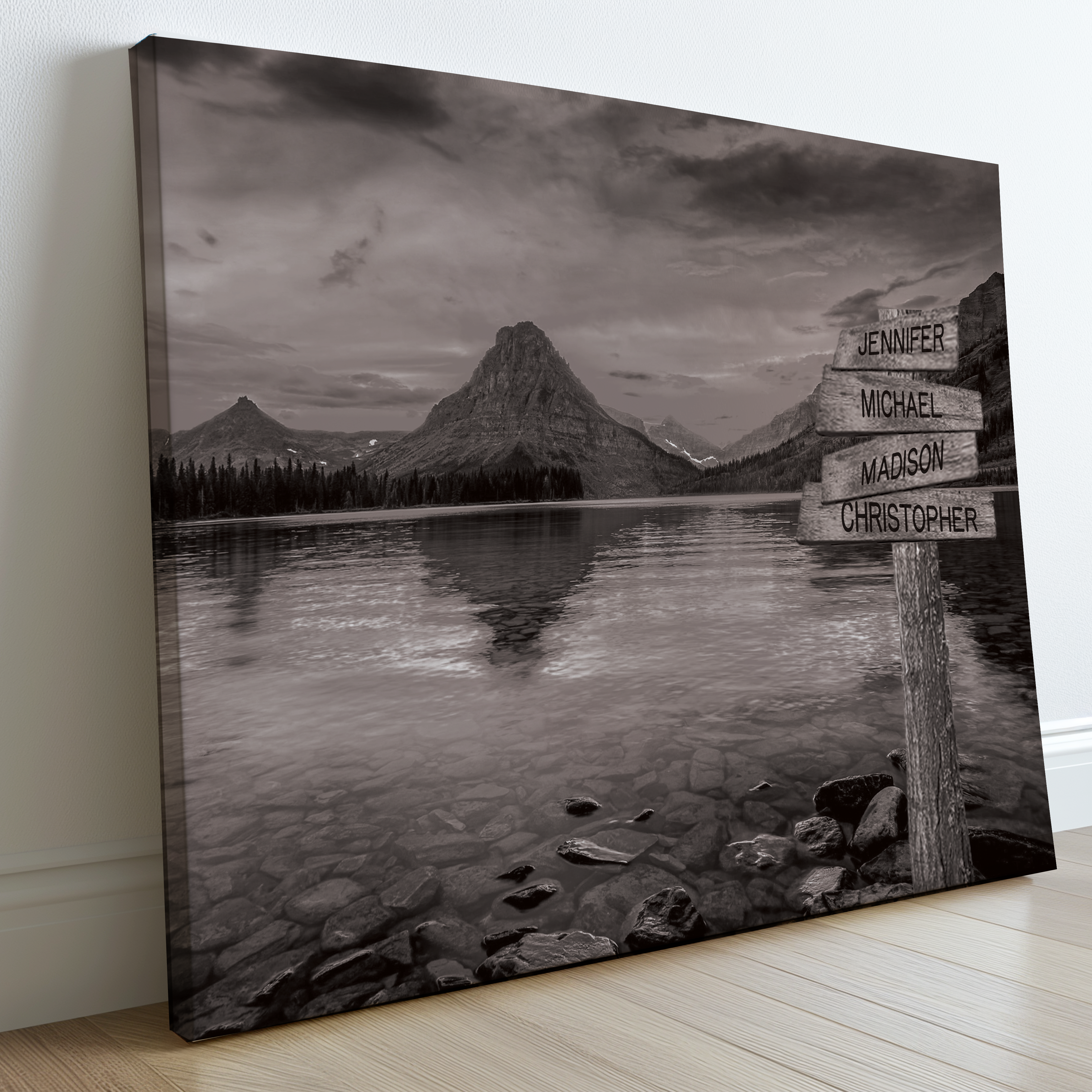 Glacier National Park Lake - Multi-Names Premium Custom Canvas Wall Art