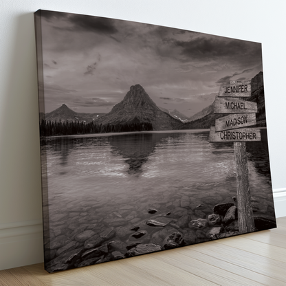 Glacier National Park Lake - Multi-Names Premium Custom Canvas Wall Art