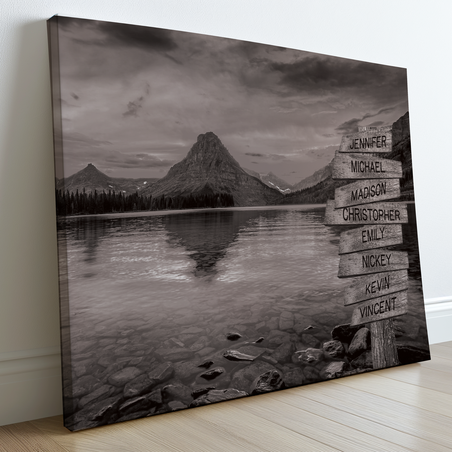Glacier National Park Lake - Multi-Names Premium Custom Canvas Wall Art