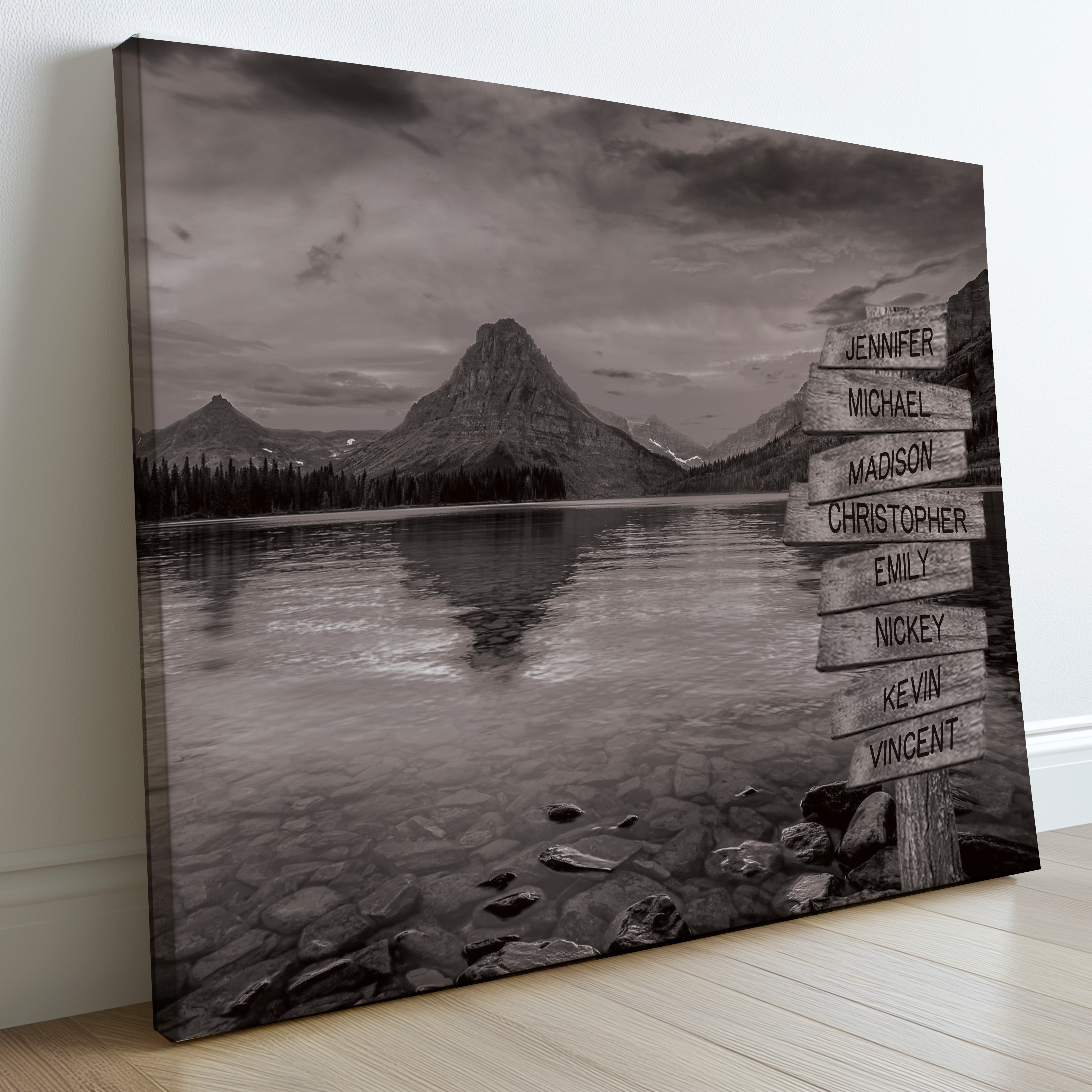 Glacier National Park Lake - Multi-Names Premium Custom Canvas Wall Art