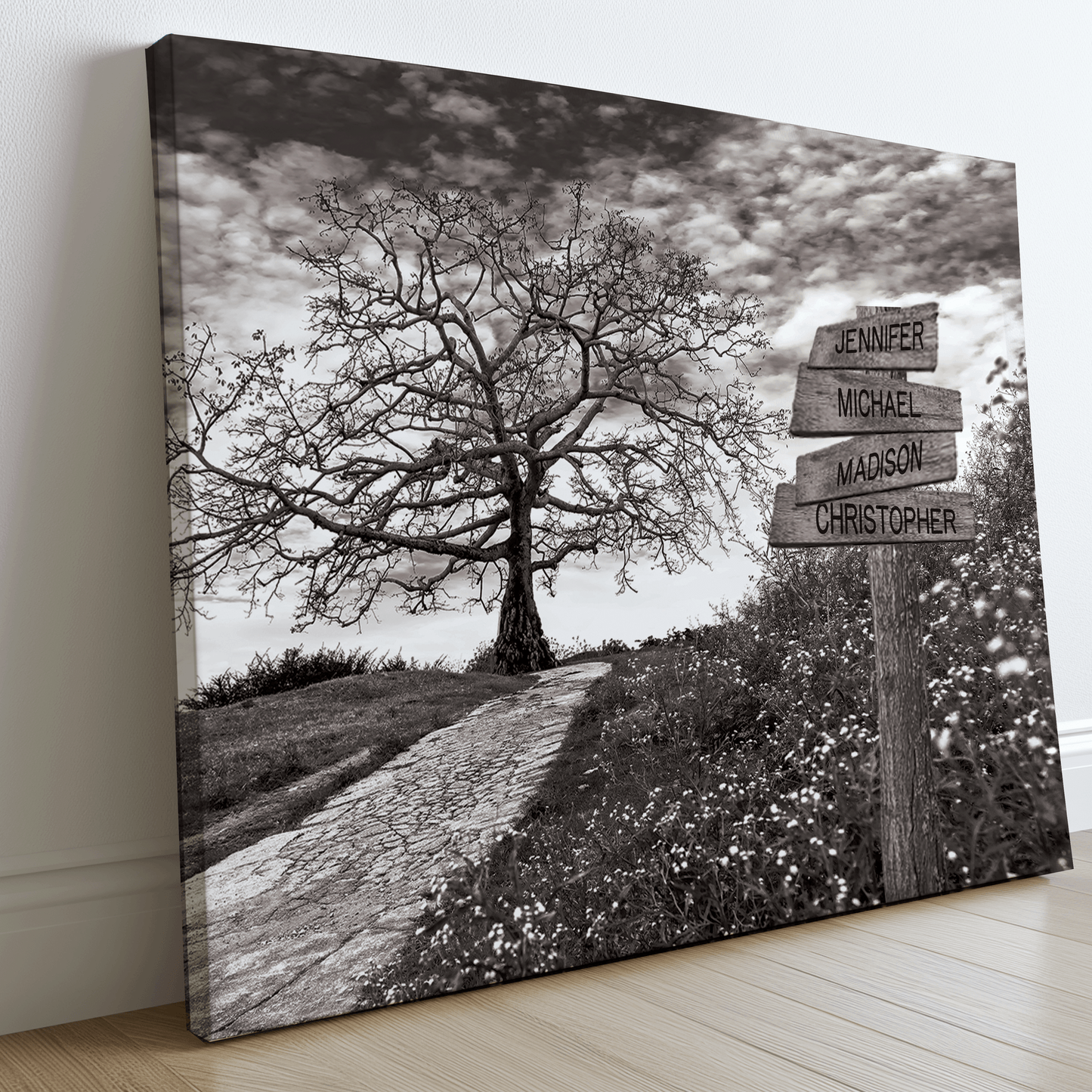 Tree Hill Pathway - Multi-Names Premium Custom Canvas Wall Art