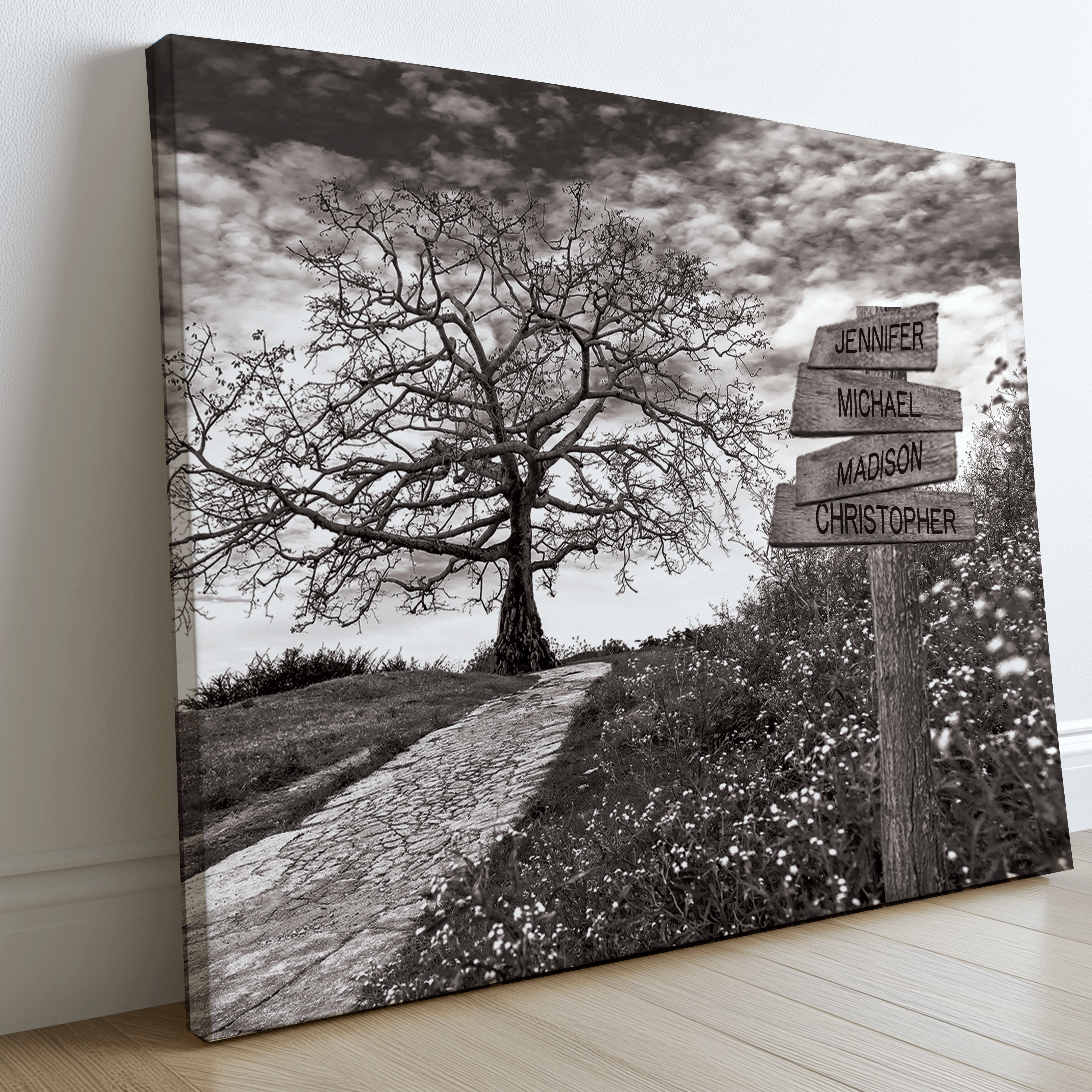 Tree Hill Pathway - Multi-Names Premium Custom Canvas Wall Art