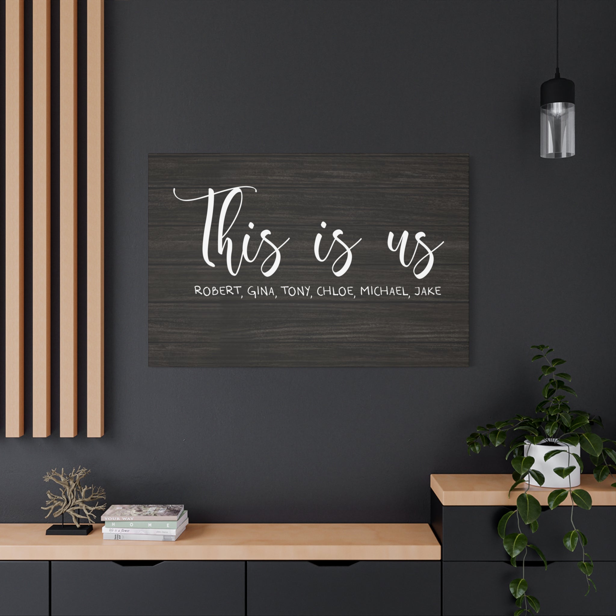 This Is Us Family Names Premium Custom Canvas Wall Art