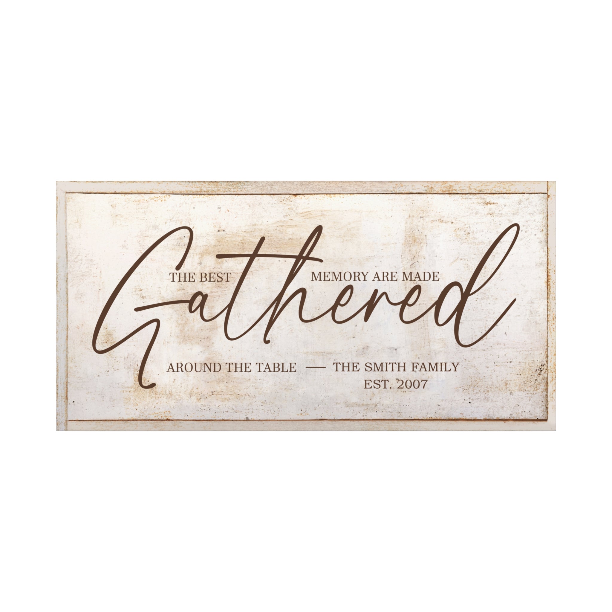 Best Memories Made Gathered Around Table - Tan - Premium Custom Canvas Wall Art