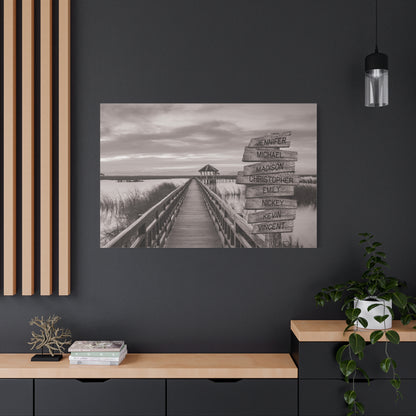Coastal Outer Banks - Multi-Names Premium Custom Canvas Wall Art