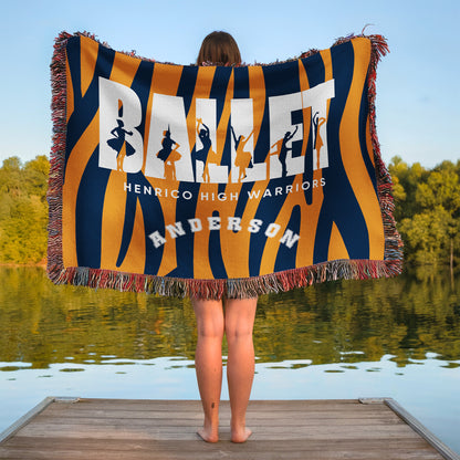 Personalized Ballet Woven Blanket Throw – Custom Dancer Gift