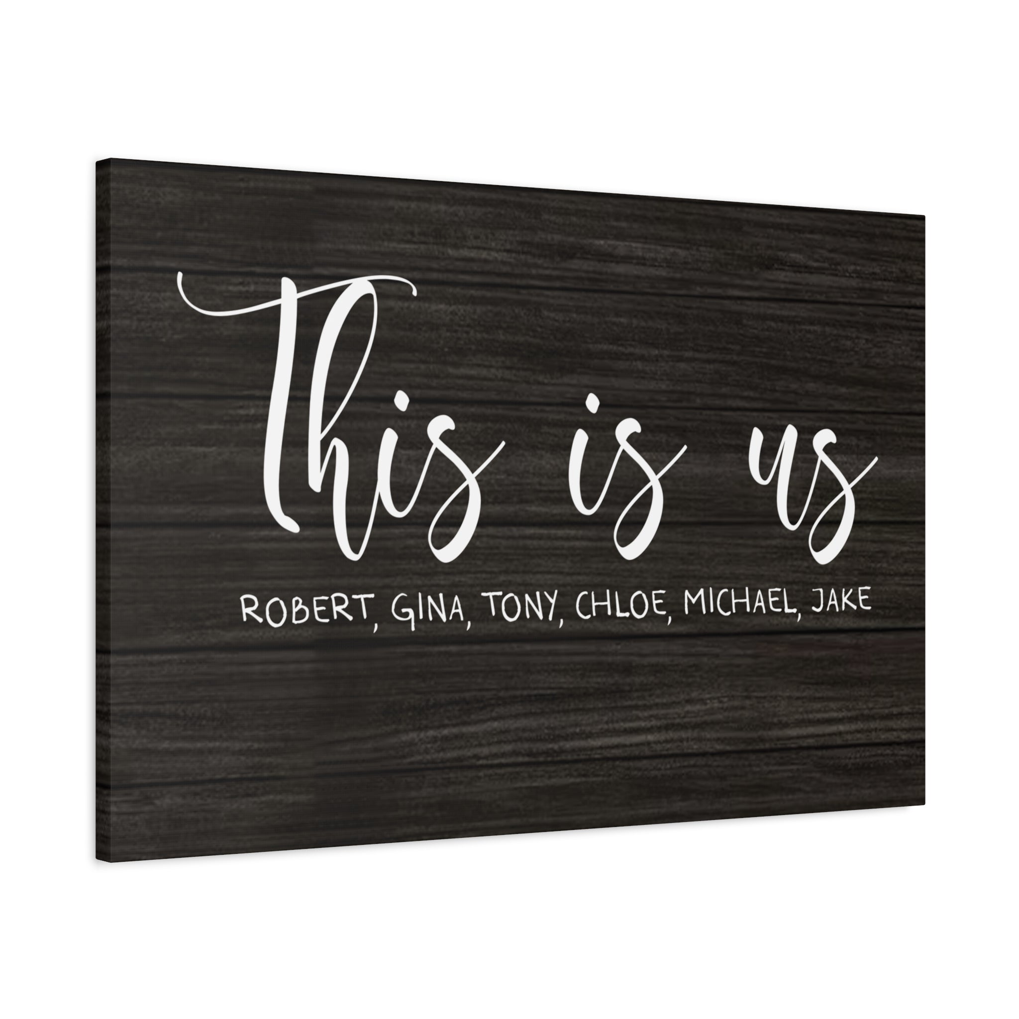 This Is Us Family Names Premium Custom Canvas Wall Art