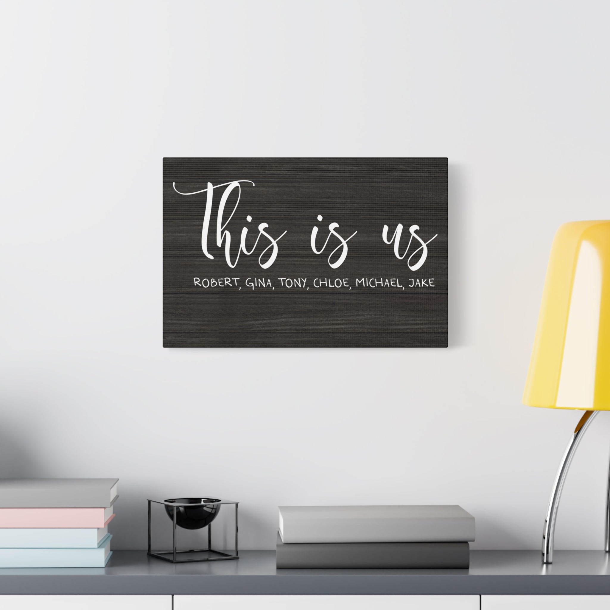 This Is Us Family Names Premium Custom Canvas Wall Art