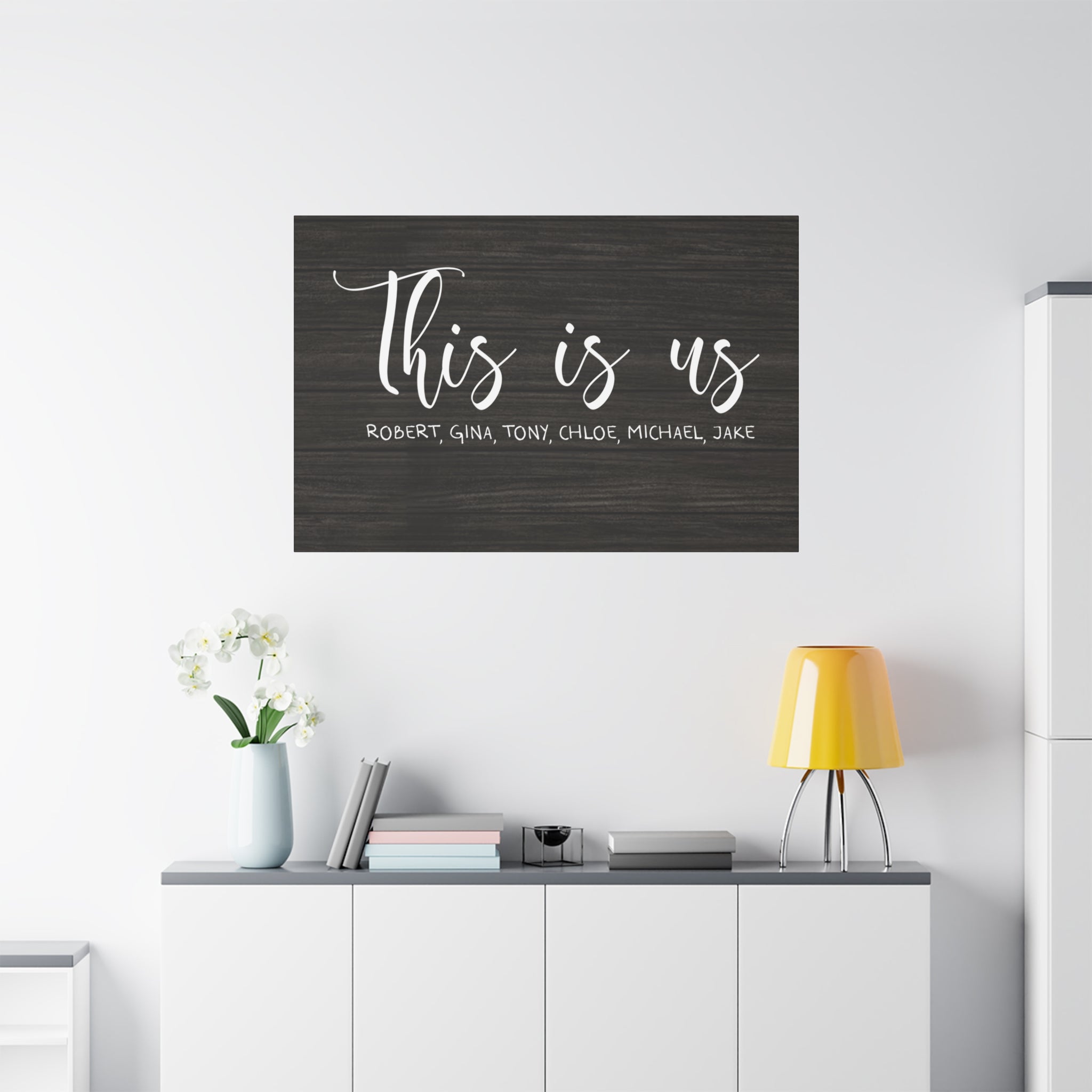 This Is Us Family Names Premium Custom Canvas Wall Art
