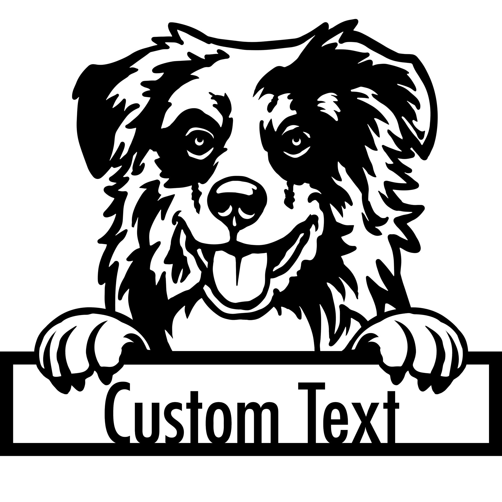Australian Shepherd - Dog Customized Metal Wall Art Decor