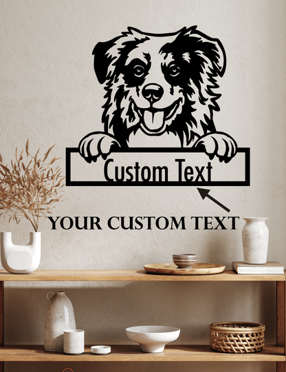 Australian Shepherd - Dog Personalized Metal Wall Art Decor