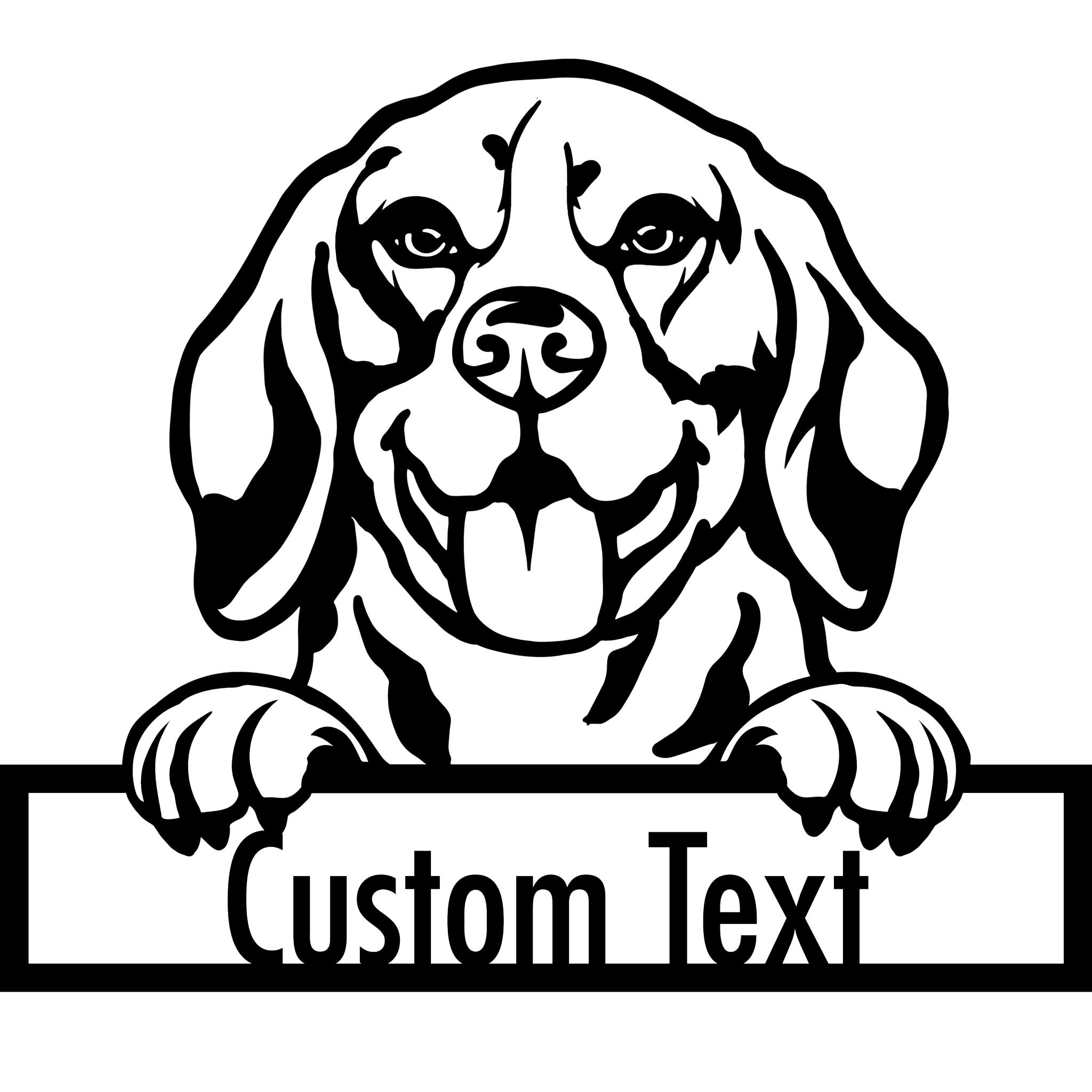 Beagle - Dog Customized Metal Wall Art Decor