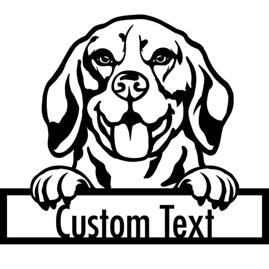 Beagle - Dog Personalized Metal Wall Art Decor