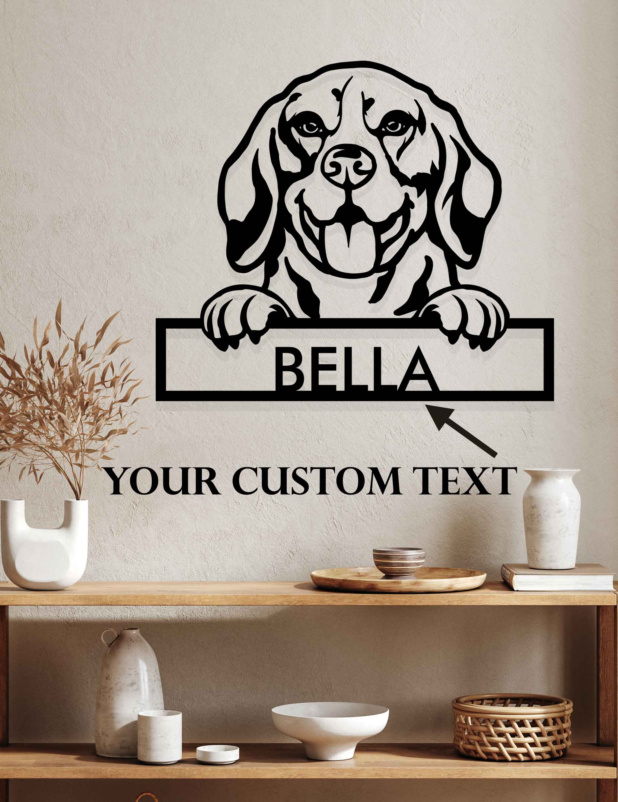Beagle - Dog Customized Metal Wall Art Decor