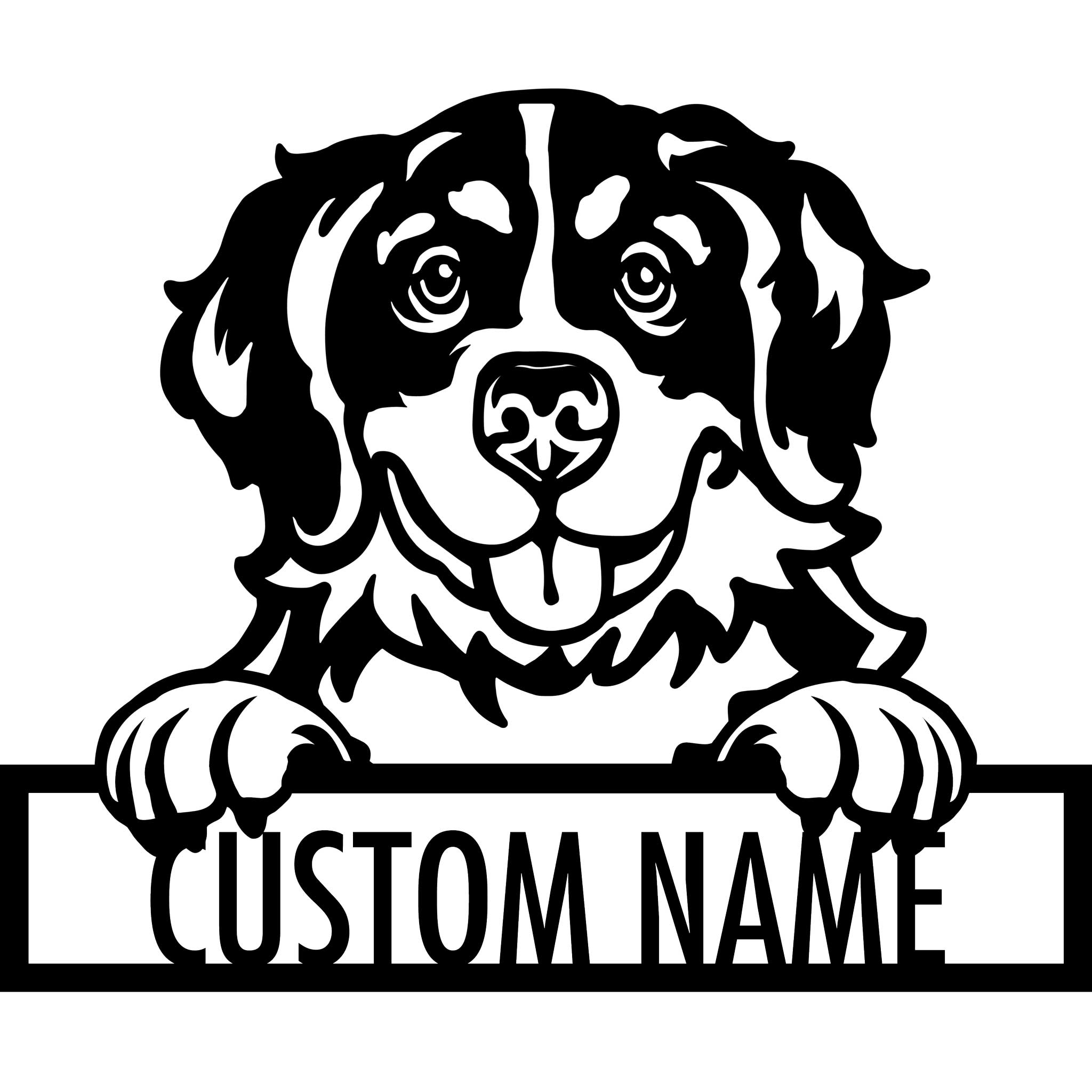 Bernese Mountain - Dog Customized Metal Wall Art Decor