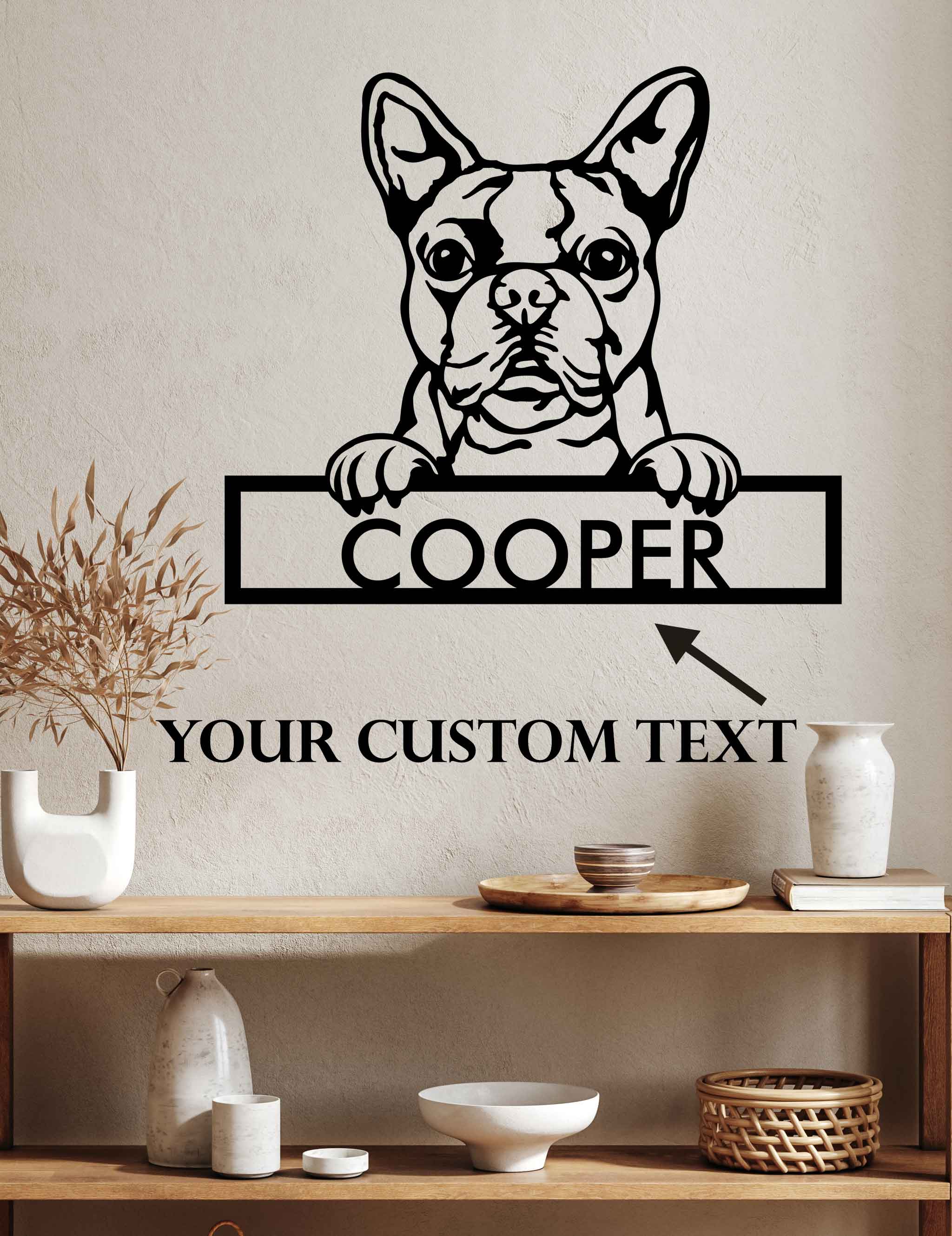 Boston Terrier - Dog Customized Metal Wall Art Decor