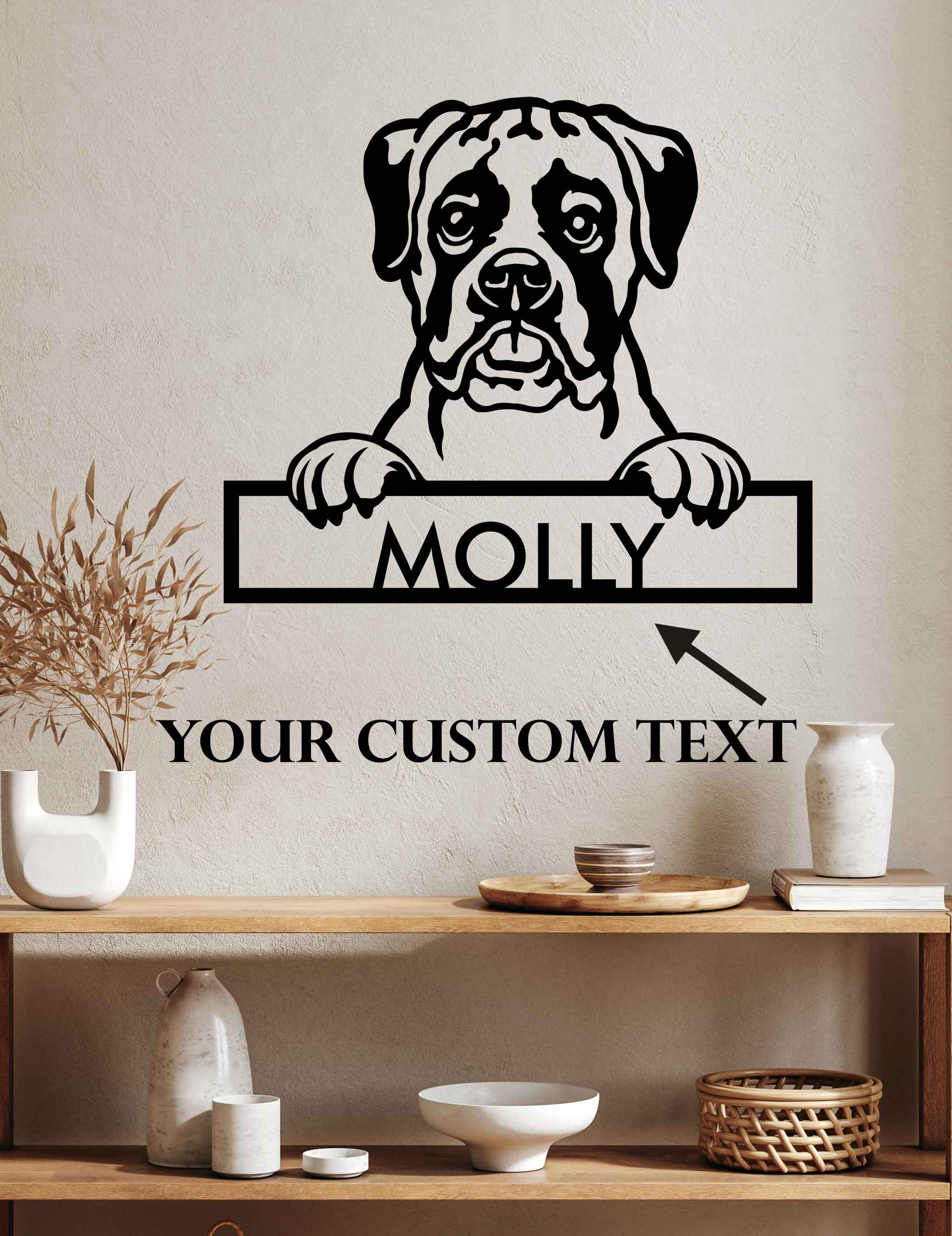Boxer - Dog Customized Metal Wall Art Decor