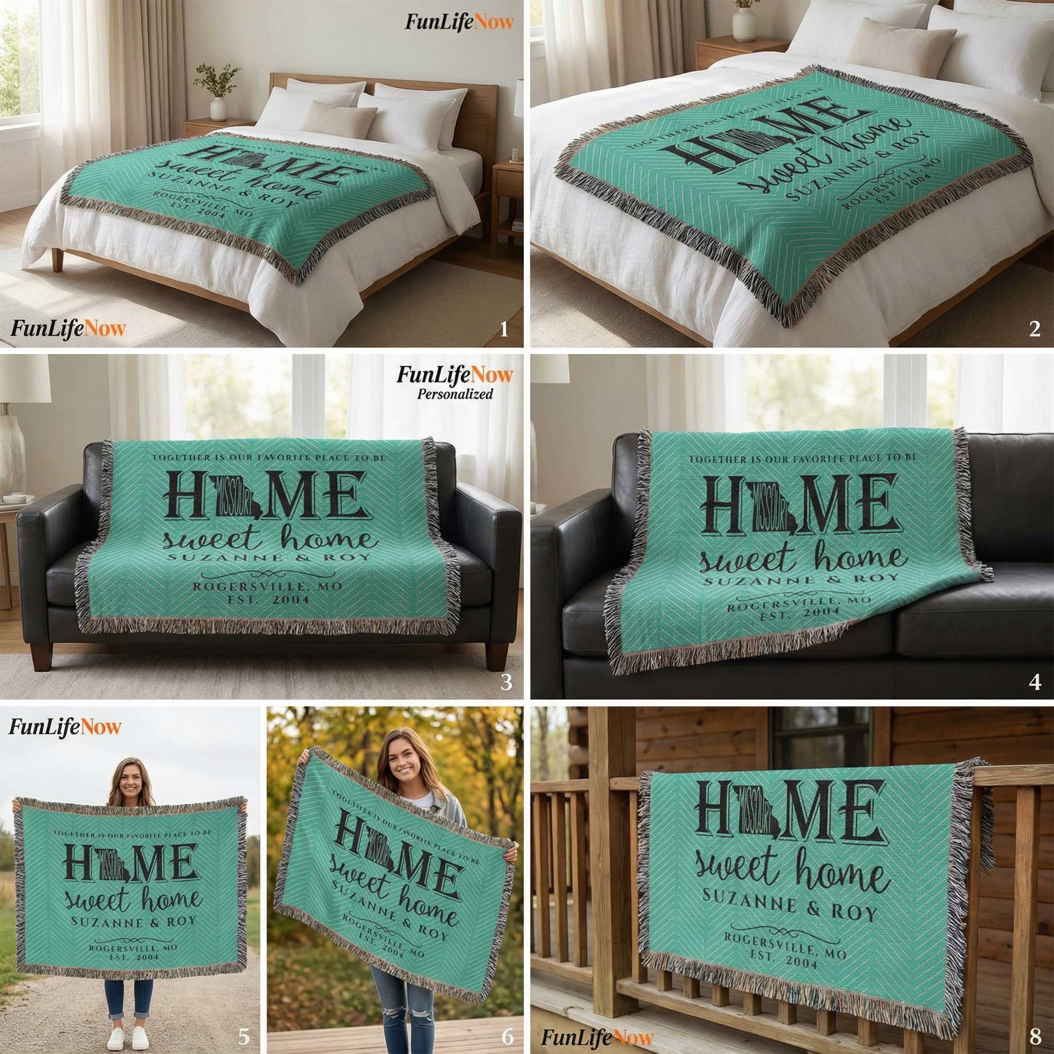 Missouri Personalized State Blanket – Custom Show-Me State Home Throw Gift