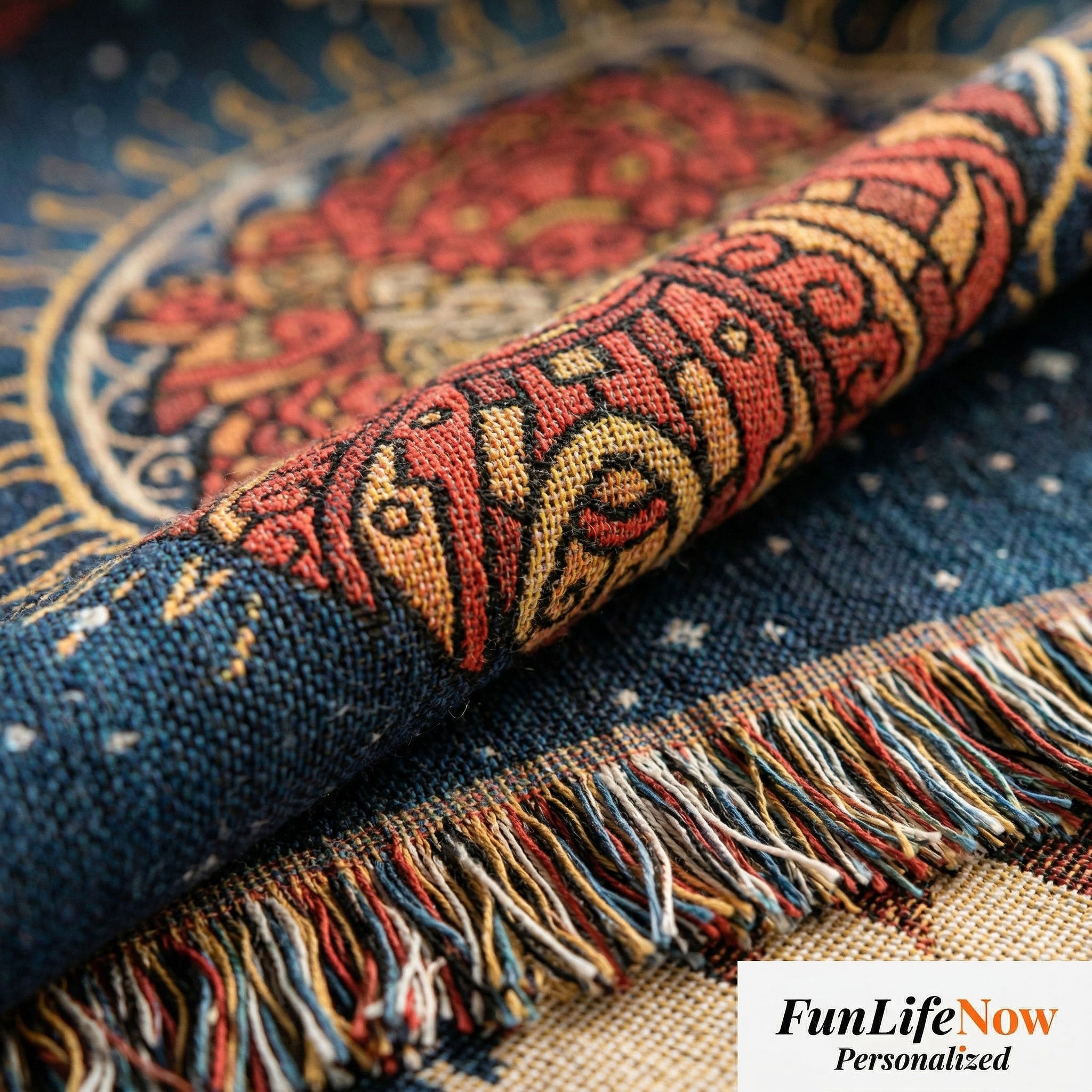 Personalized Leo Zodiac Woven Blanket Astrology Gift Custom Throw