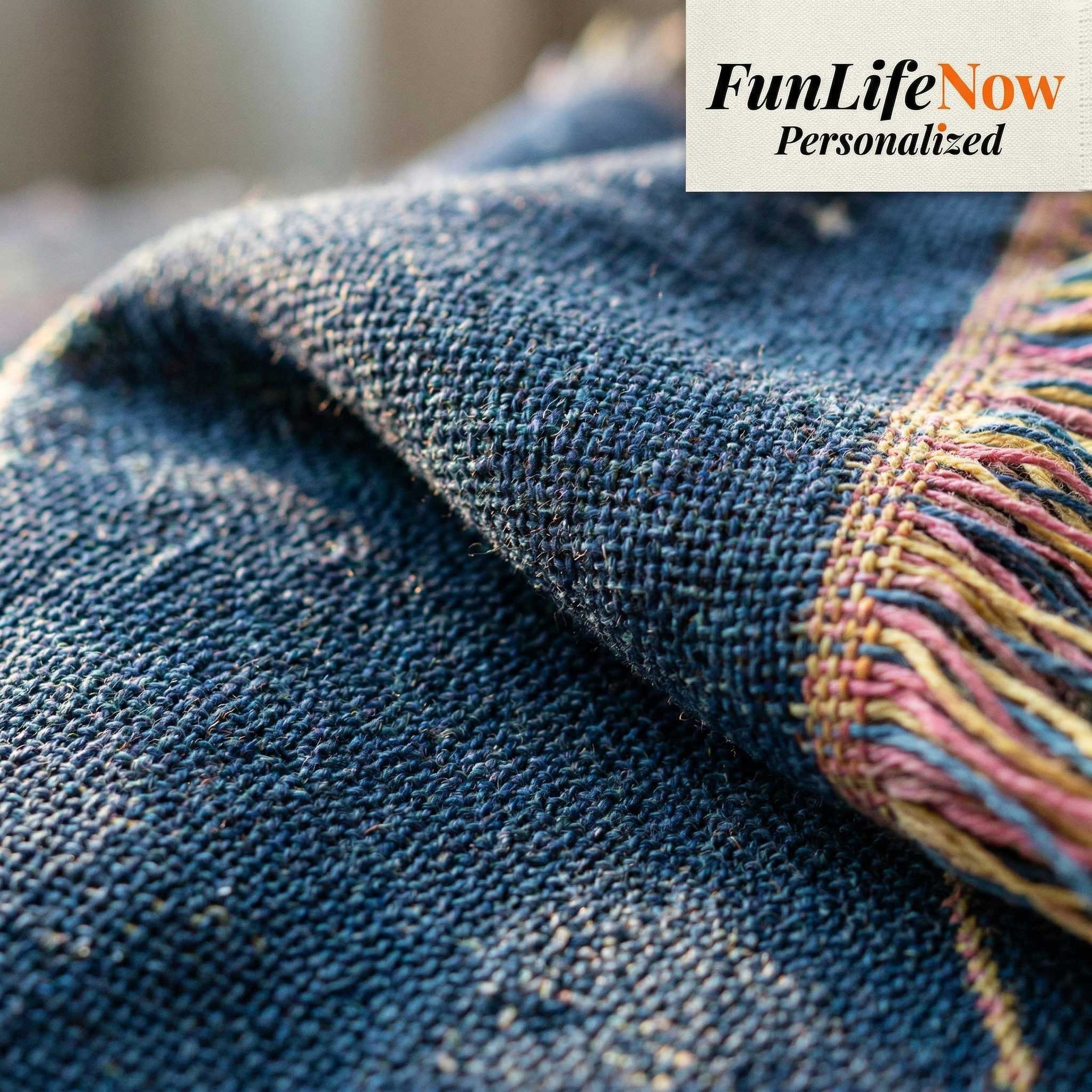 Personalized Pisces Zodiac Woven Blanket Astrology Gift Custom Throw