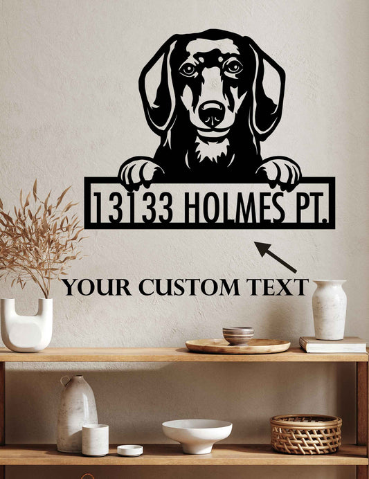 Dachshund - Dog Personalized Metal Wall Art Decor