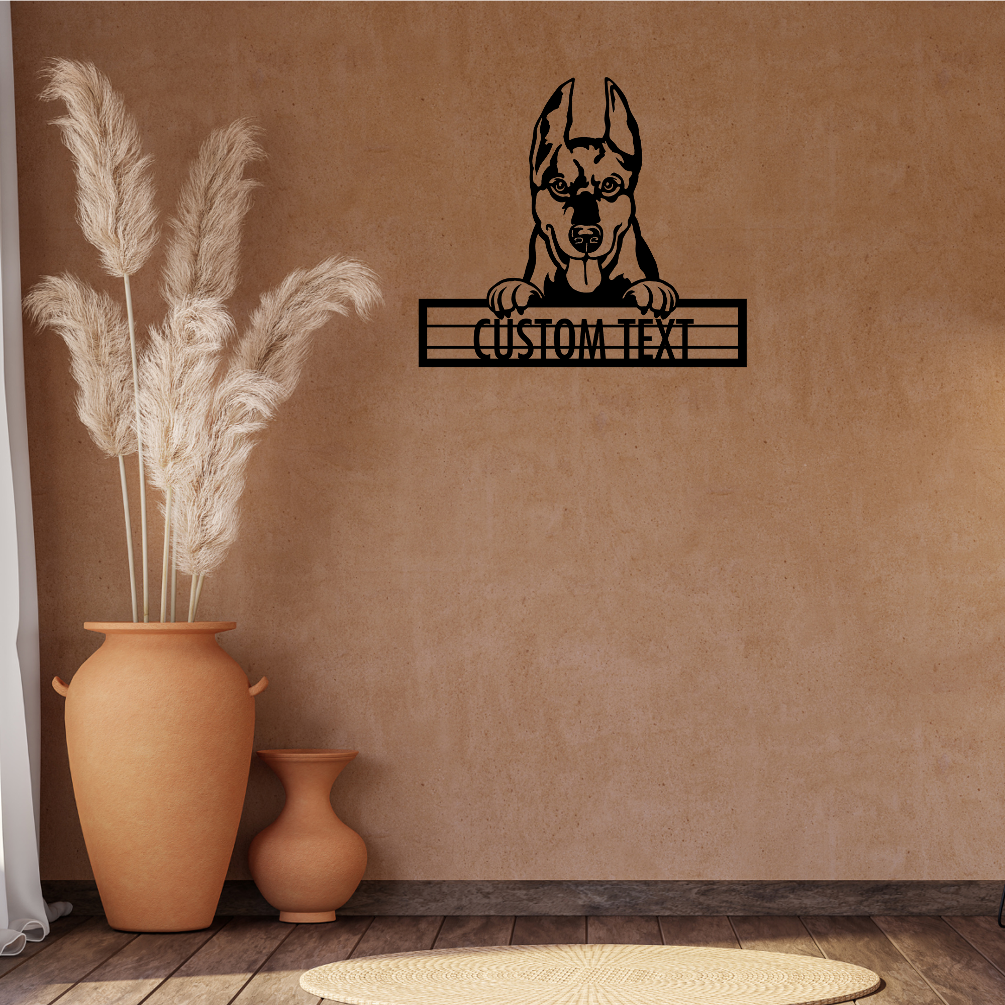 Doberman- Dog Customized Metal Wall Art Decor