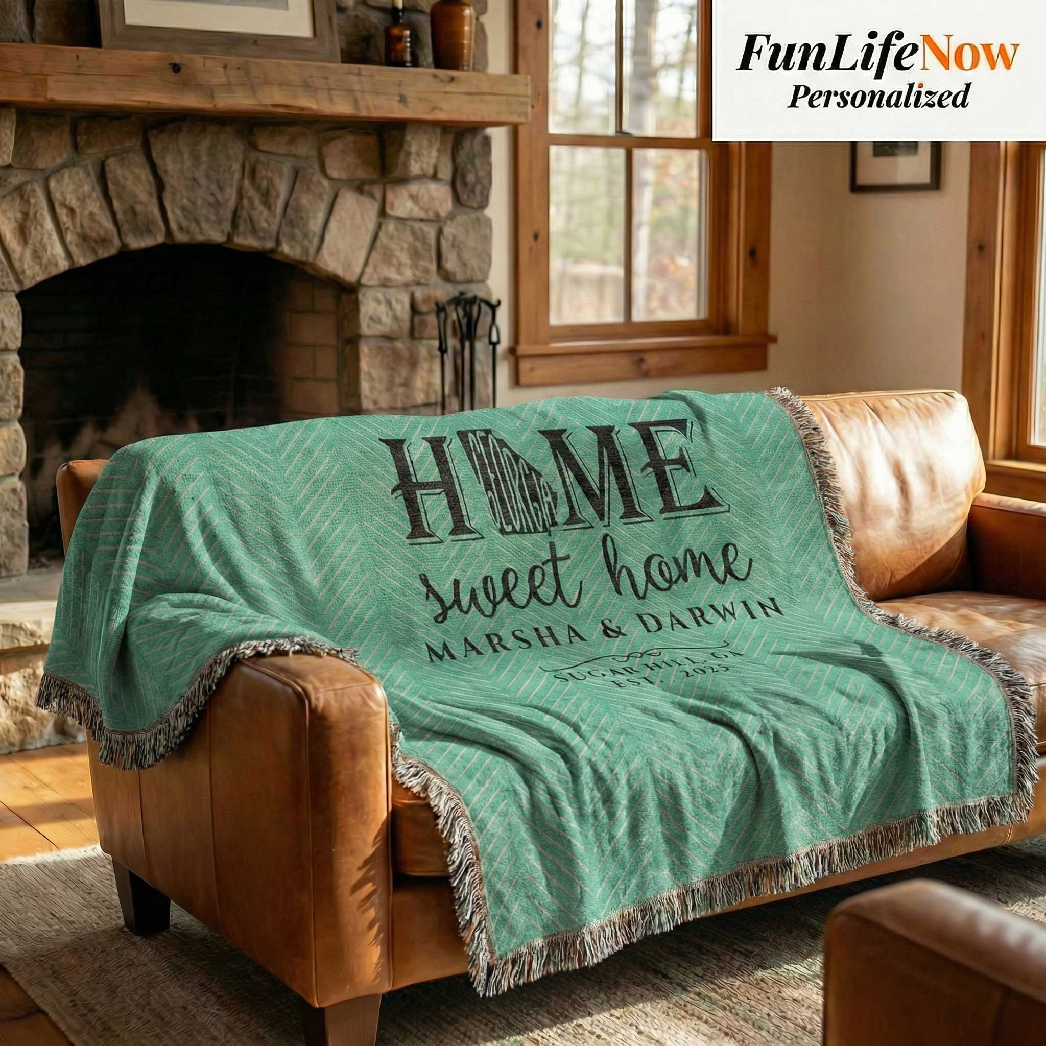 Georgia Personalized State Blanket – Custom Peach State Home Throw Gift