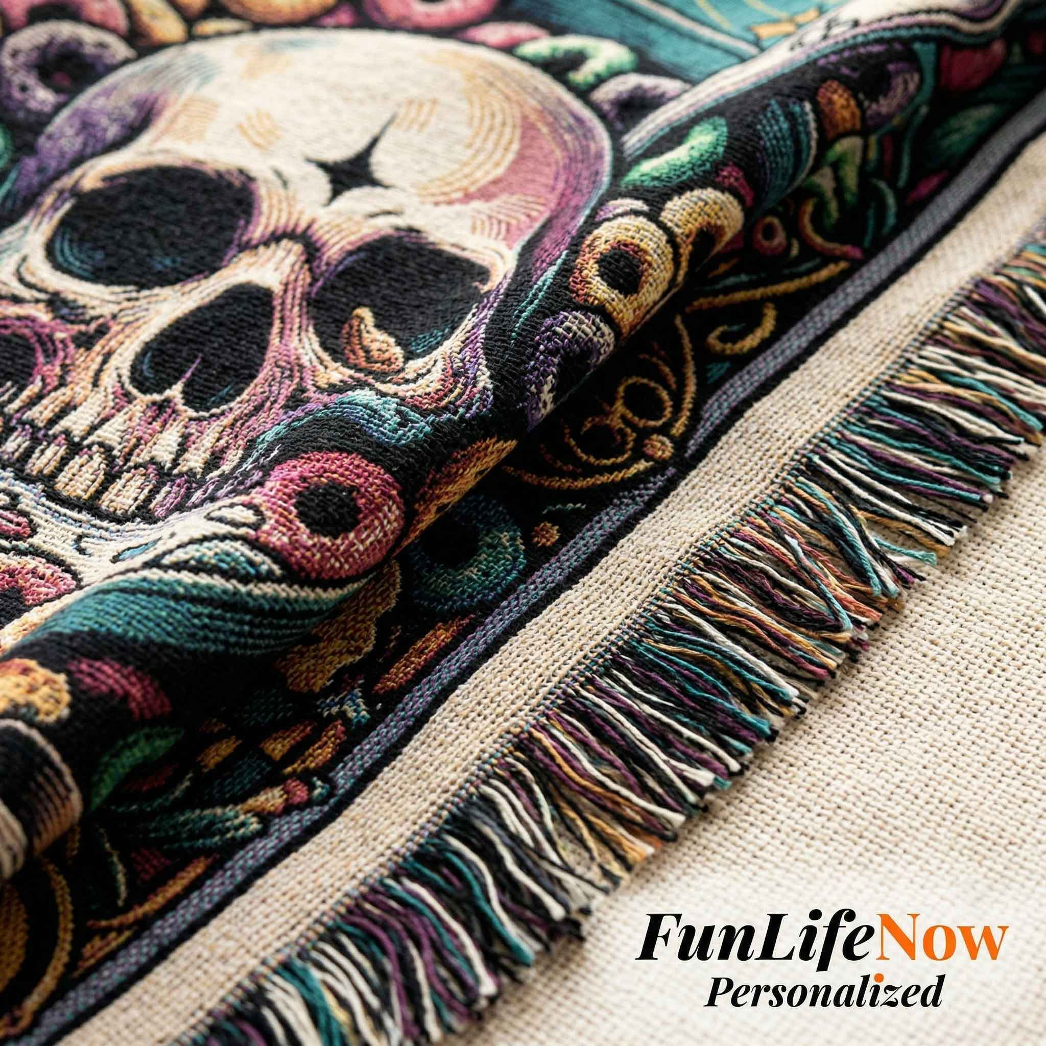 Personalized Cereal Killer Tarot Card Woven Blanket Custom Funny Gift Throw