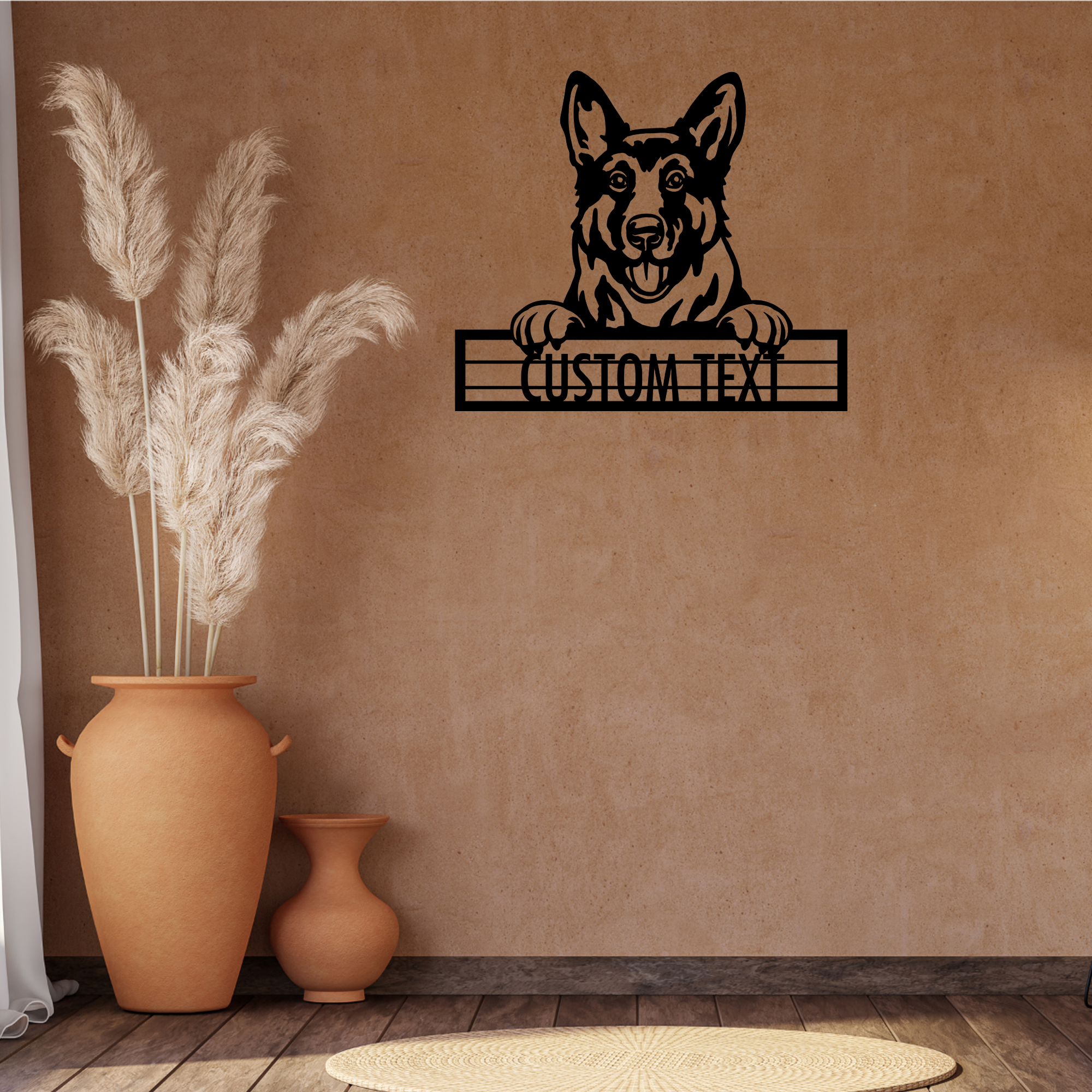 German Shepherd  - Dog Customized Metal Wall Art Decor