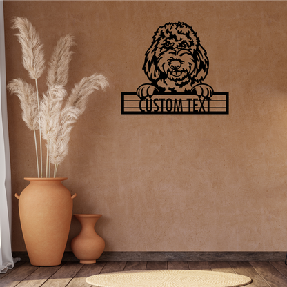 Goldendoodle  - Dog Personalized Metal Wall Art Decor