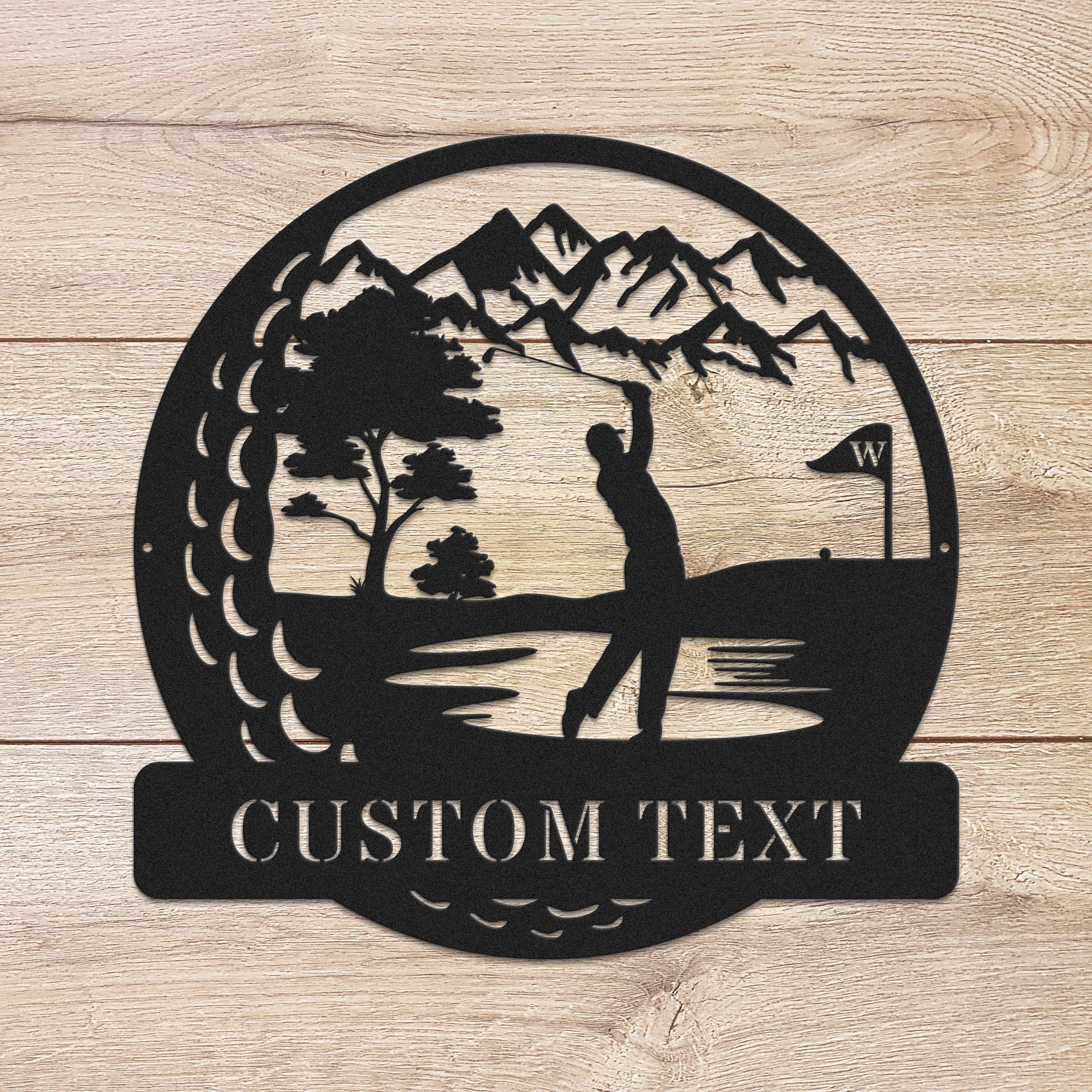 Personalized Metal Golf Sign – Custom Male Golfer Wall Art & Outdoor Décor