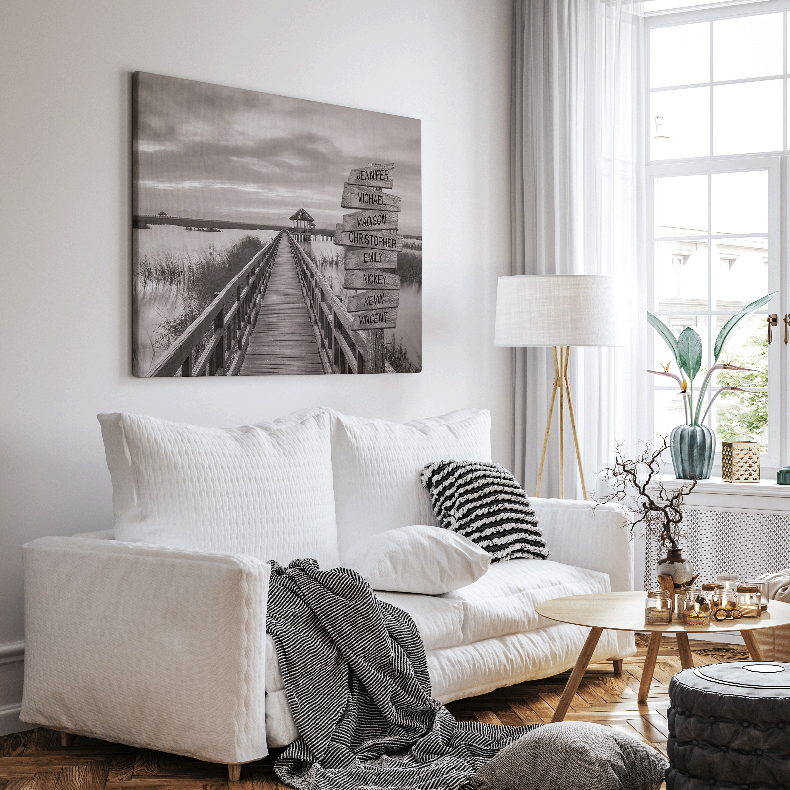 Coastal Outer Banks - Multi-Names Premium Custom Canvas Wall Art