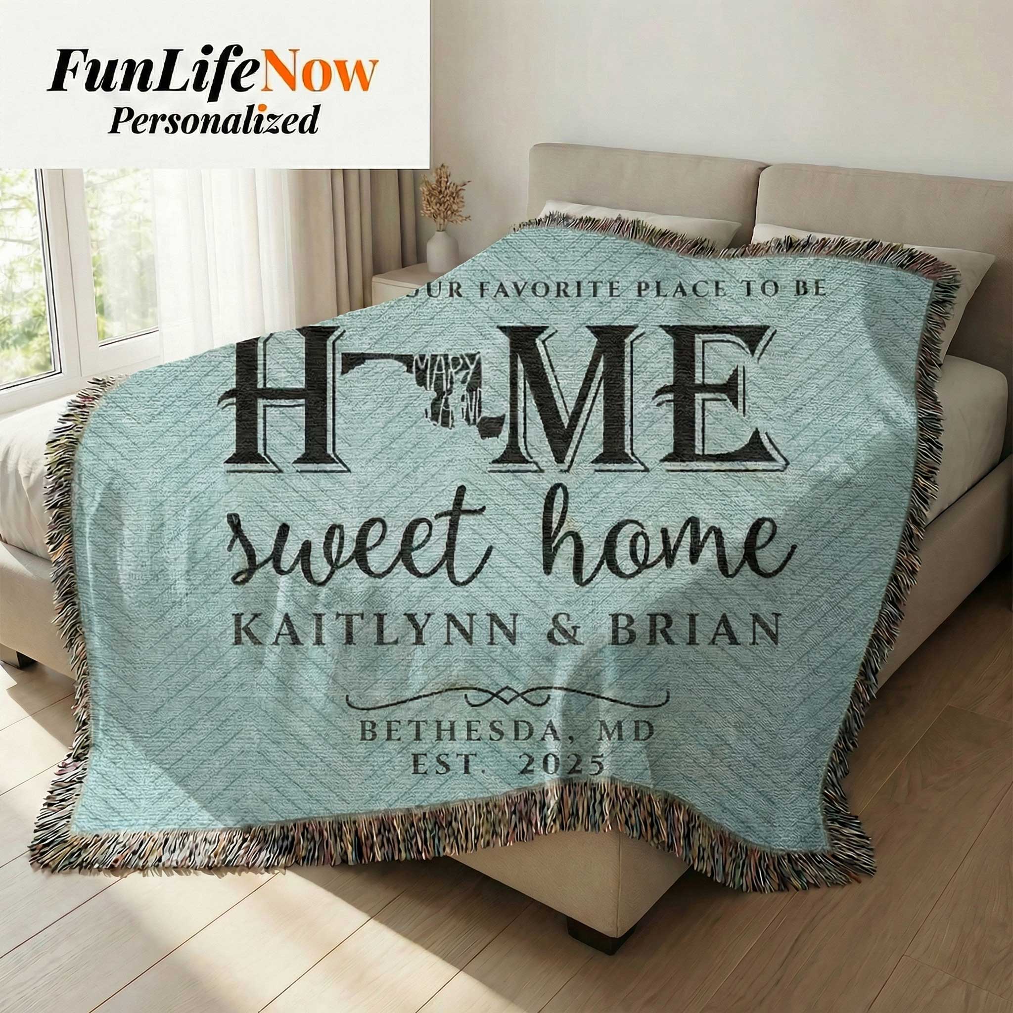 Maryland Personalized State Blanket – Custom Old Line State Home Throw Gift