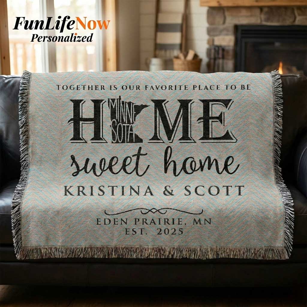 Minnesota Personalized State Blanket – Custom North Star State Home Throw Gift