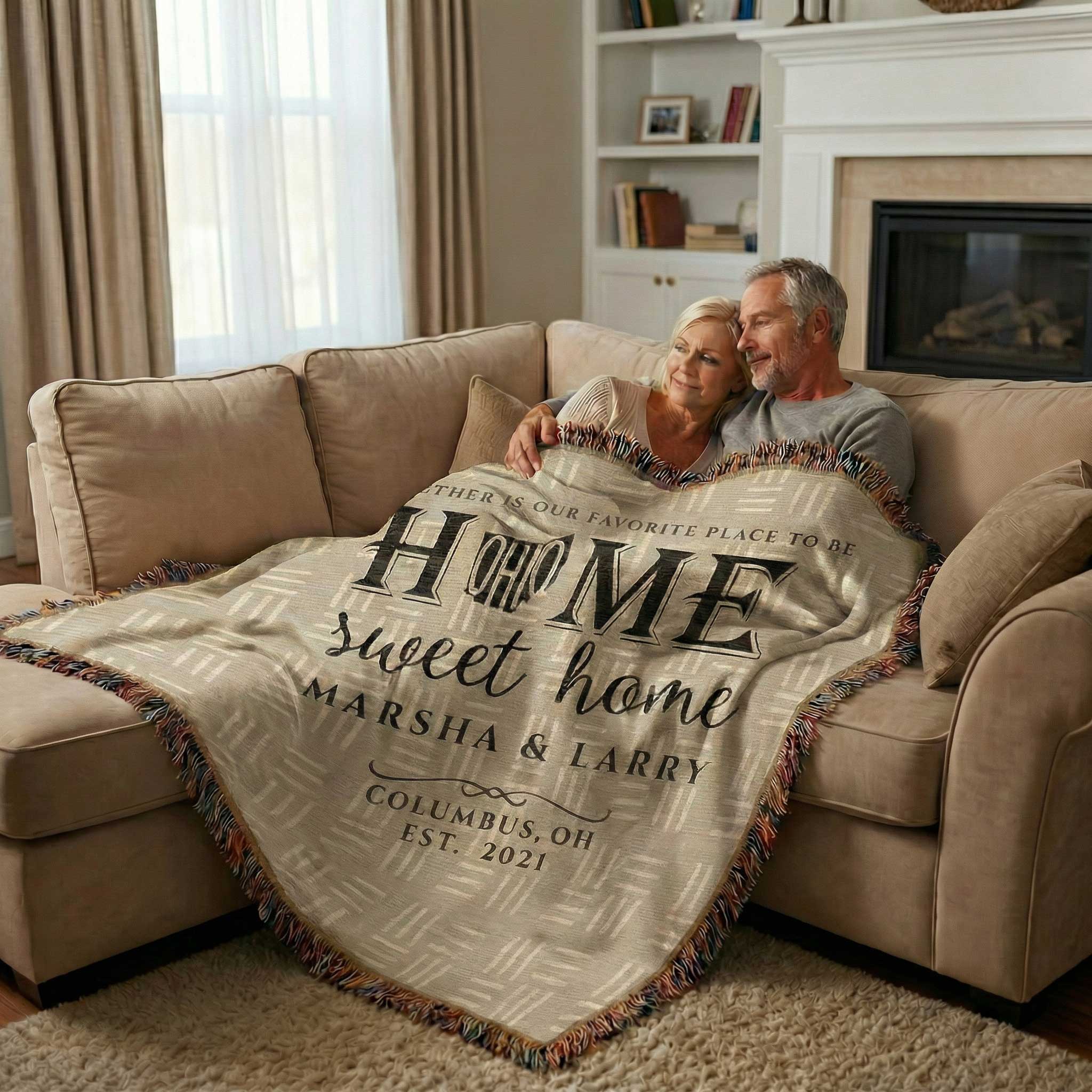 Ohio Personalized State Blanket – Custom Buckeye State Home Throw Gift