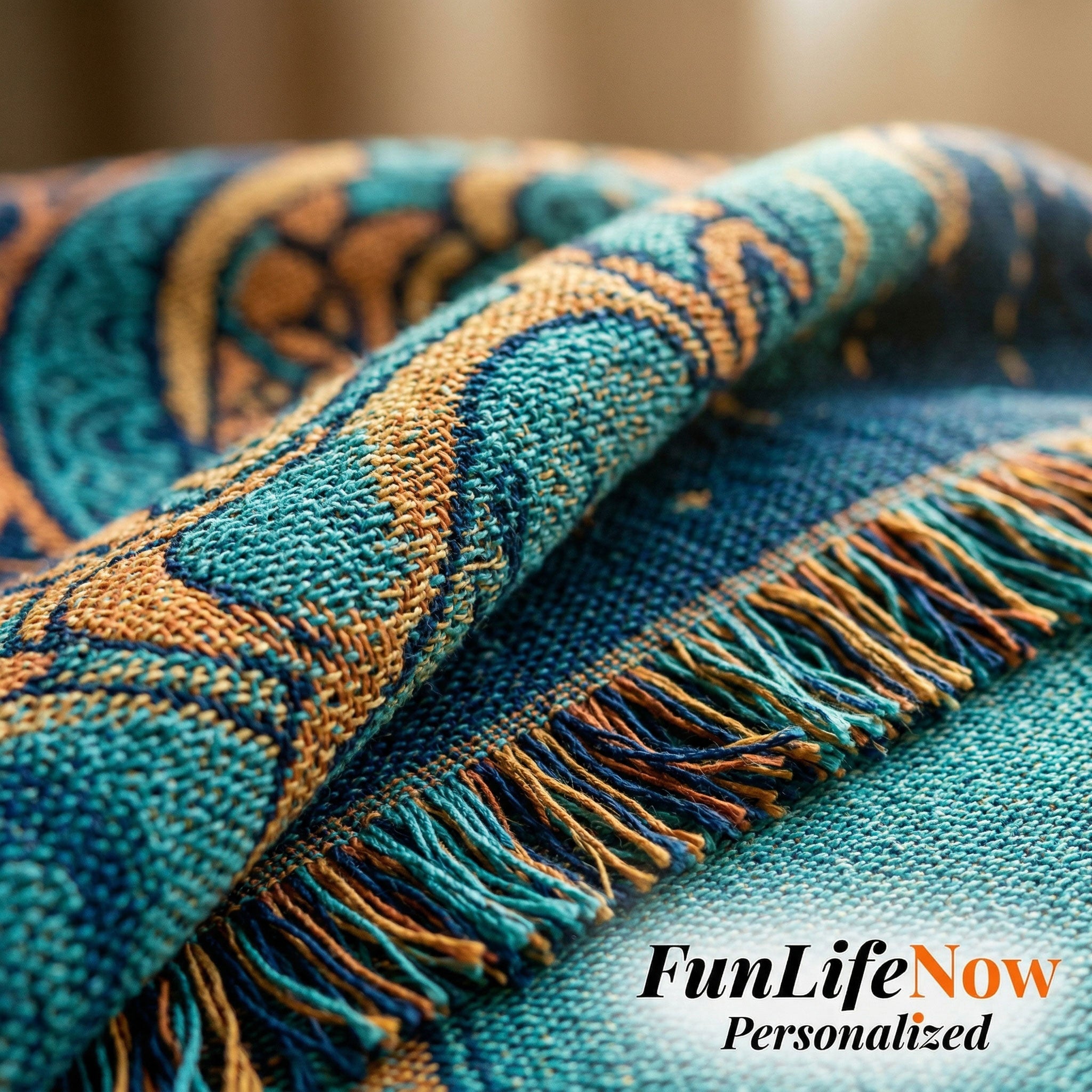 Personalized Taurus Zodiac Woven Blanket Astrology Gift Custom Throw