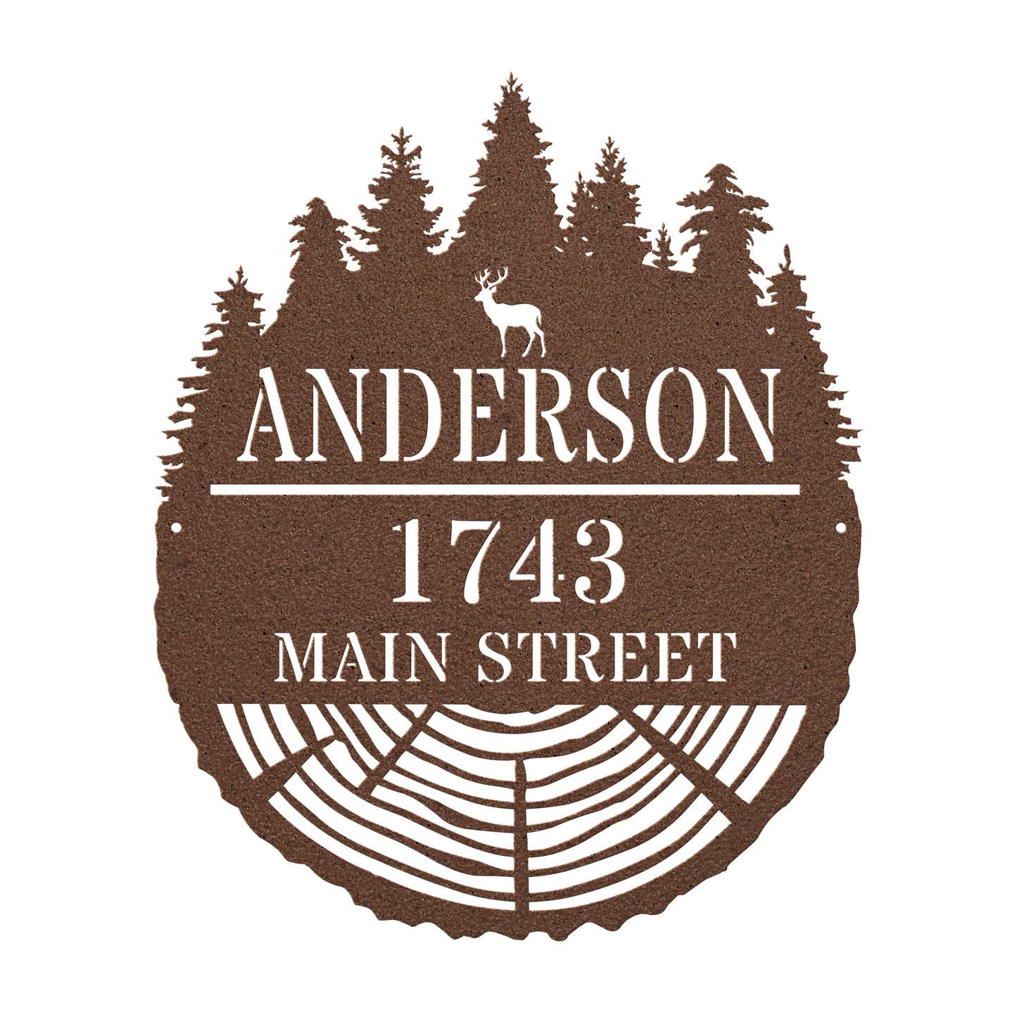 Personalized_Forest_Stump_Metal_Address__Copper_Transparent_Mockup.png