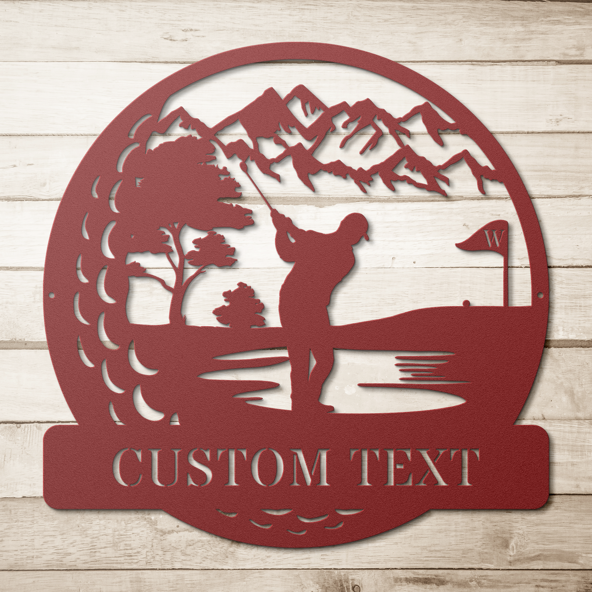 Personalized_Metal_Golf_Sign__Custom__Red_Simple_Wood_BKGD_Mockup.png