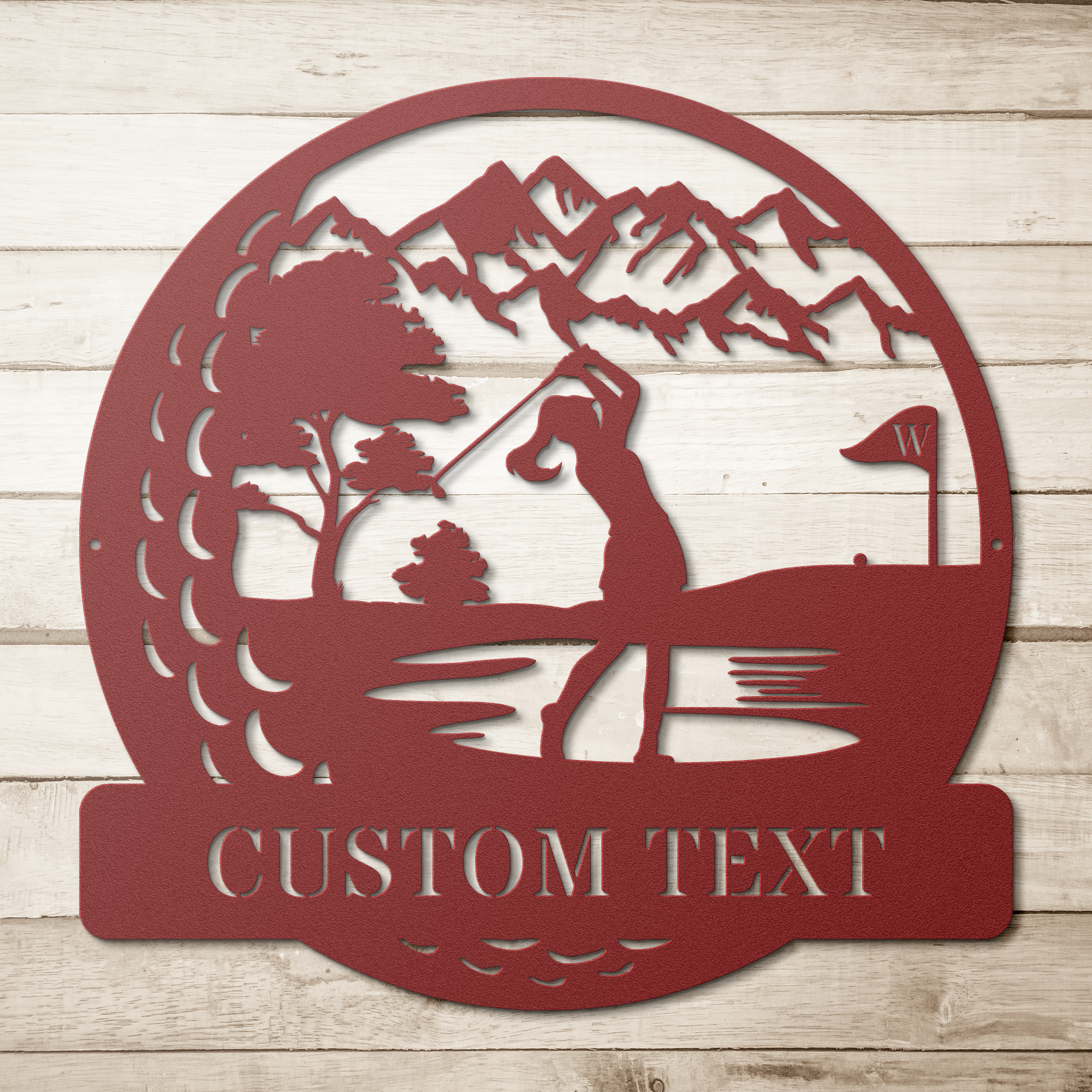 Personalized_Metal_Golf_Sign__Custom__Red_Simple_Wood_BKGD_Mockup.png