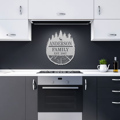 Personalized_Tree_Stump_Metal_Sign__C_Silver_Dark_Kitchen_Mockup.png