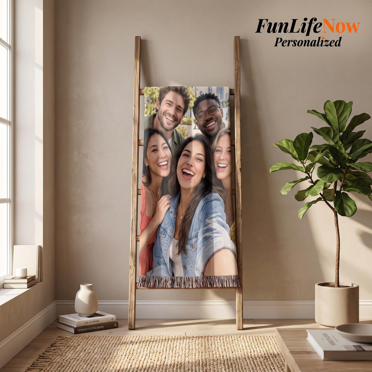 Custom Woven Photo Blanket Vertical – Your Memories, Comfort Woven to Last