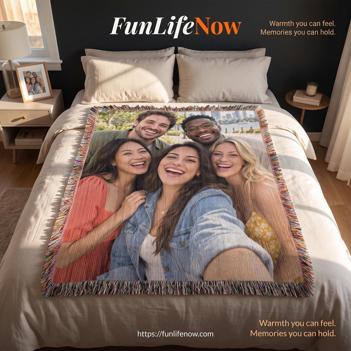 Custom Woven Photo Blanket Vertical – Your Memories, Woven to Last