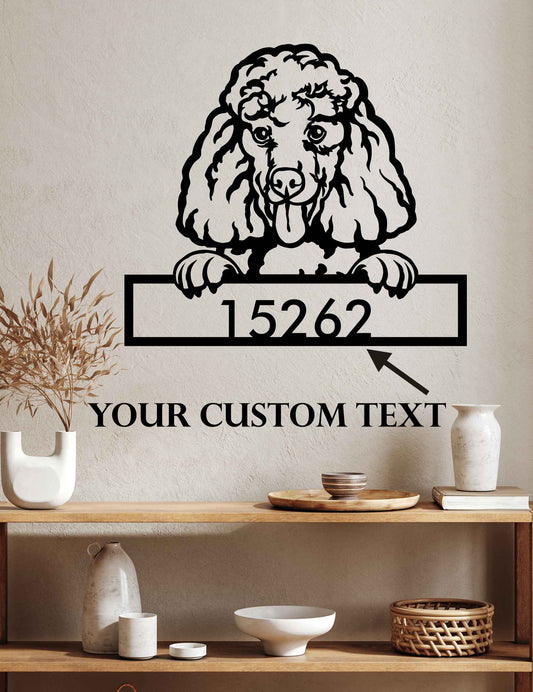 Poodle - Dog Personalized Metal Wall Art Decor