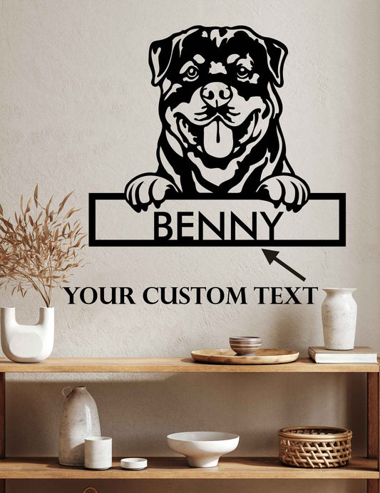 Rottweiler - Dog Personalized Metal Wall Art Decor