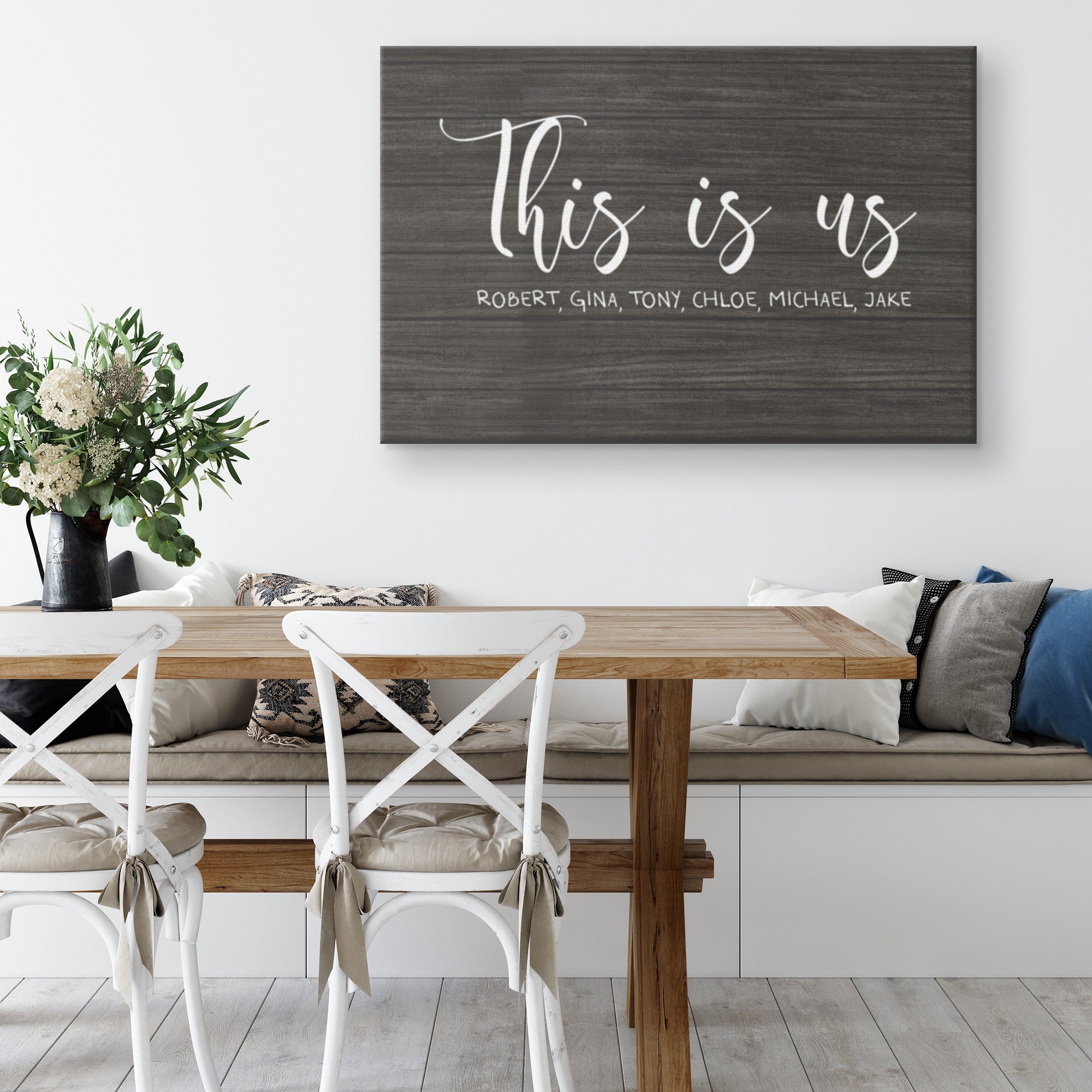 This Is Us Family Names Premium Custom Canvas Wall Art