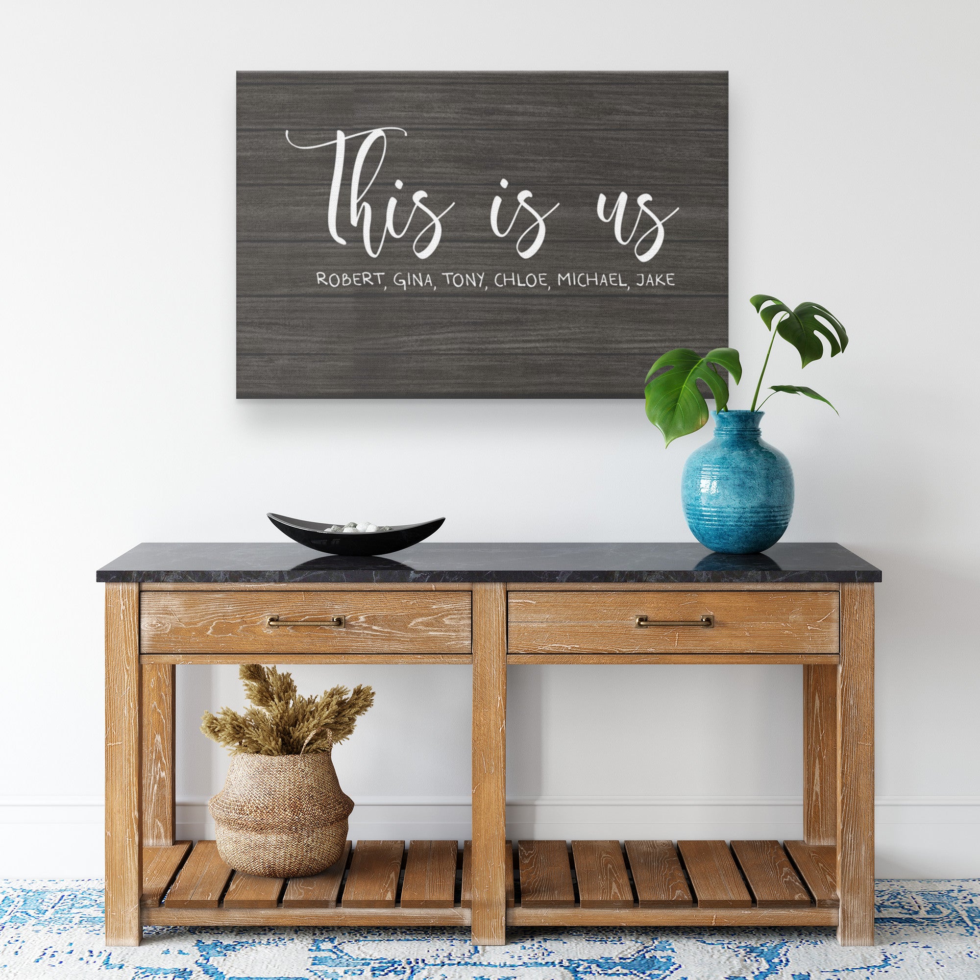 This Is Us Family Names Premium Custom Canvas Wall Art