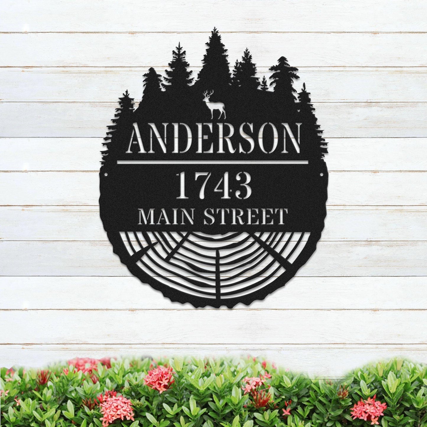 Personalized Tree Stump Metal Sign – Custom Family Name & Established Date Metal Custom Wall Art Decor