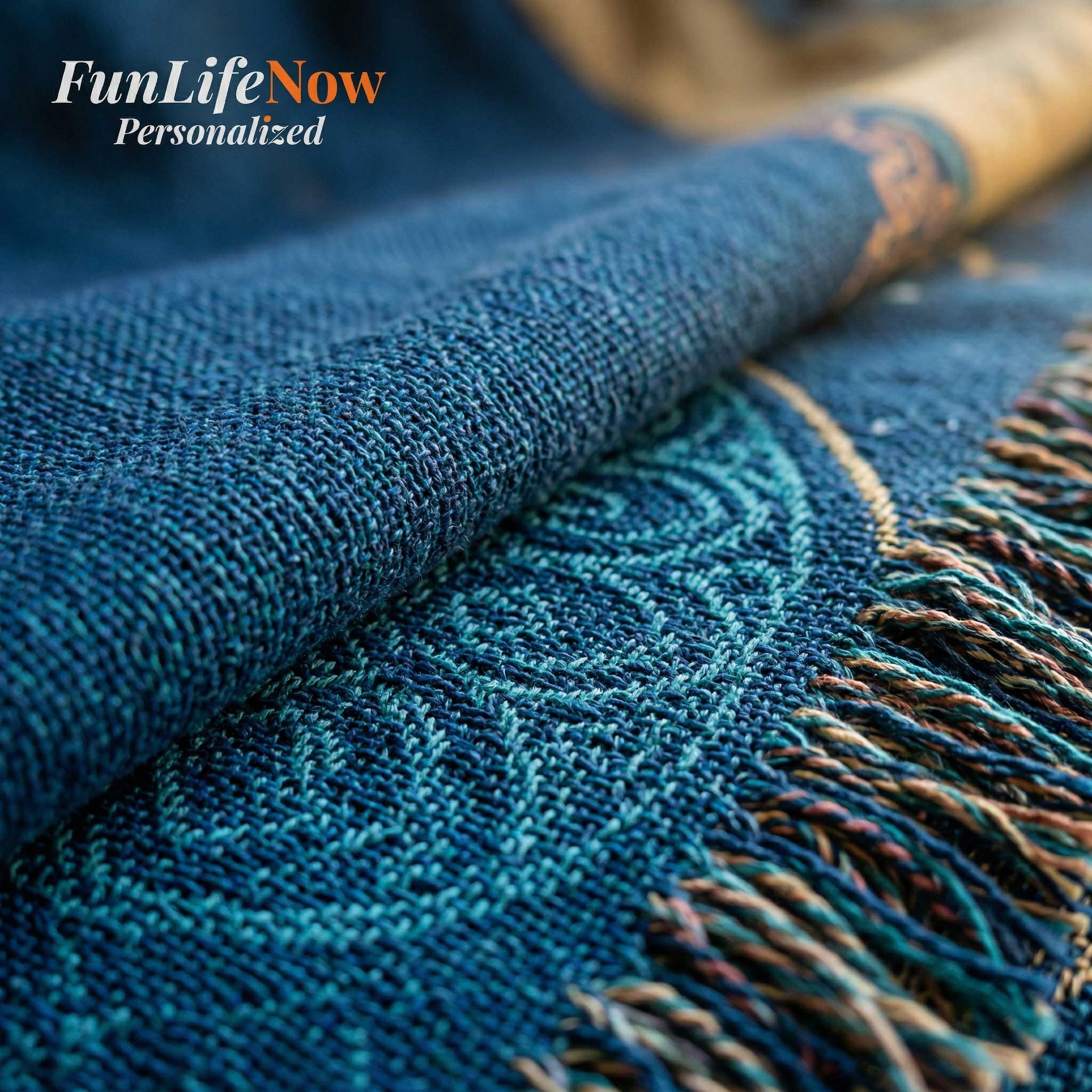 Personalized Aries Zodiac Woven Blanket Astrology Gift Custom Throw