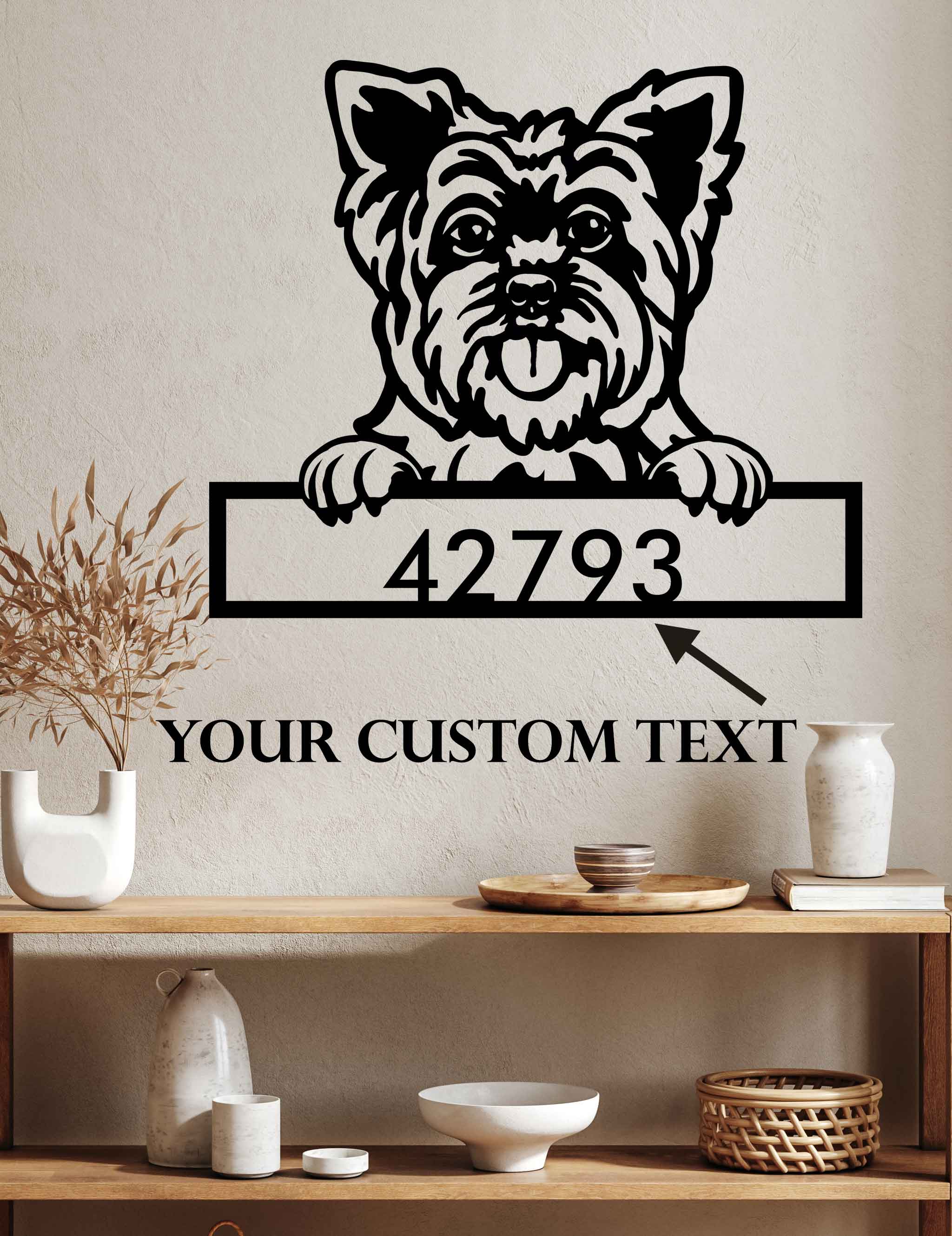 Yorkshire Terrier - Dog Customized Metal Wall Art Decor