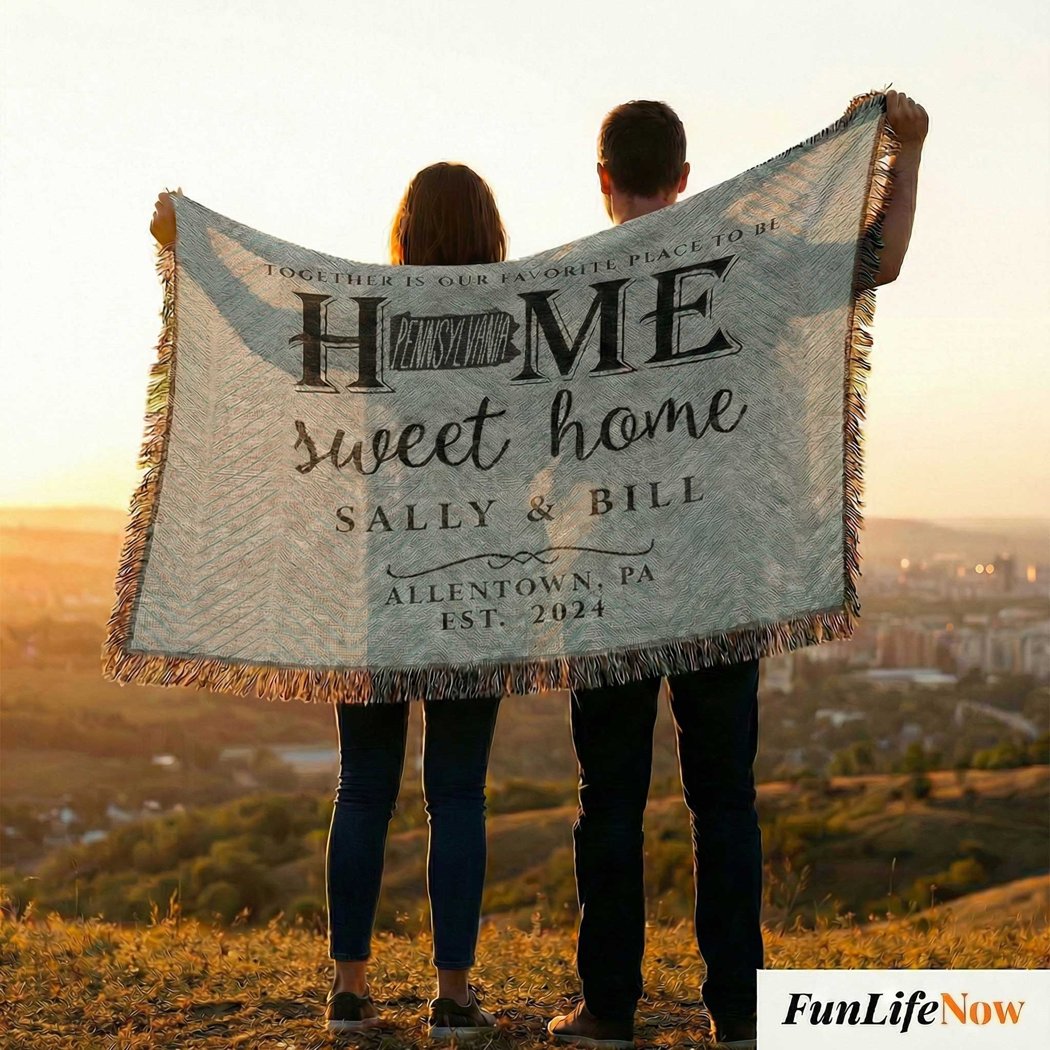 Pennsylvania Personalized State Blanket – Custom Keystone State Home Throw Gift